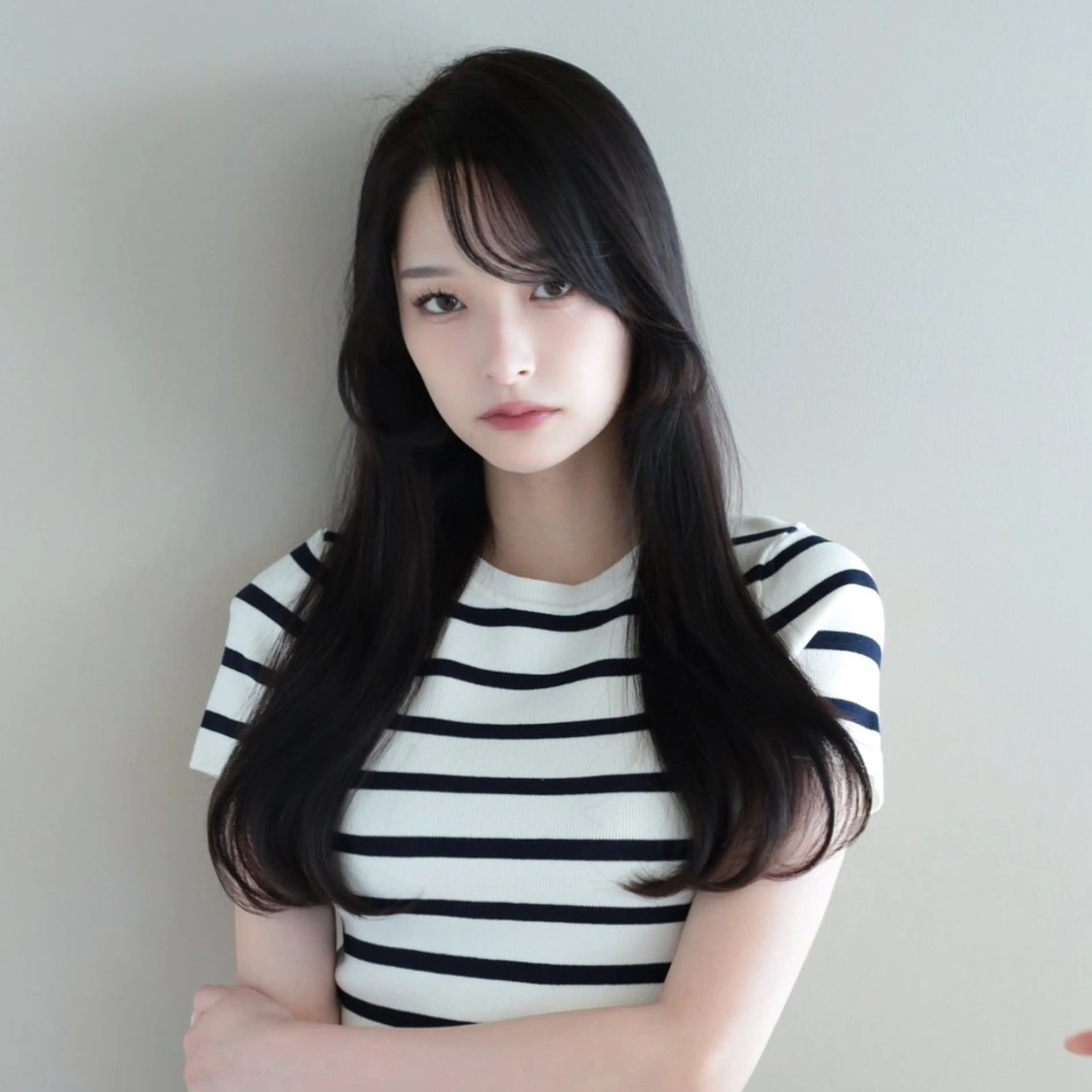 セミロング カット ヘアカラー トリートメント Nanako。/韓国 ハッシュカットのヘアスタイル