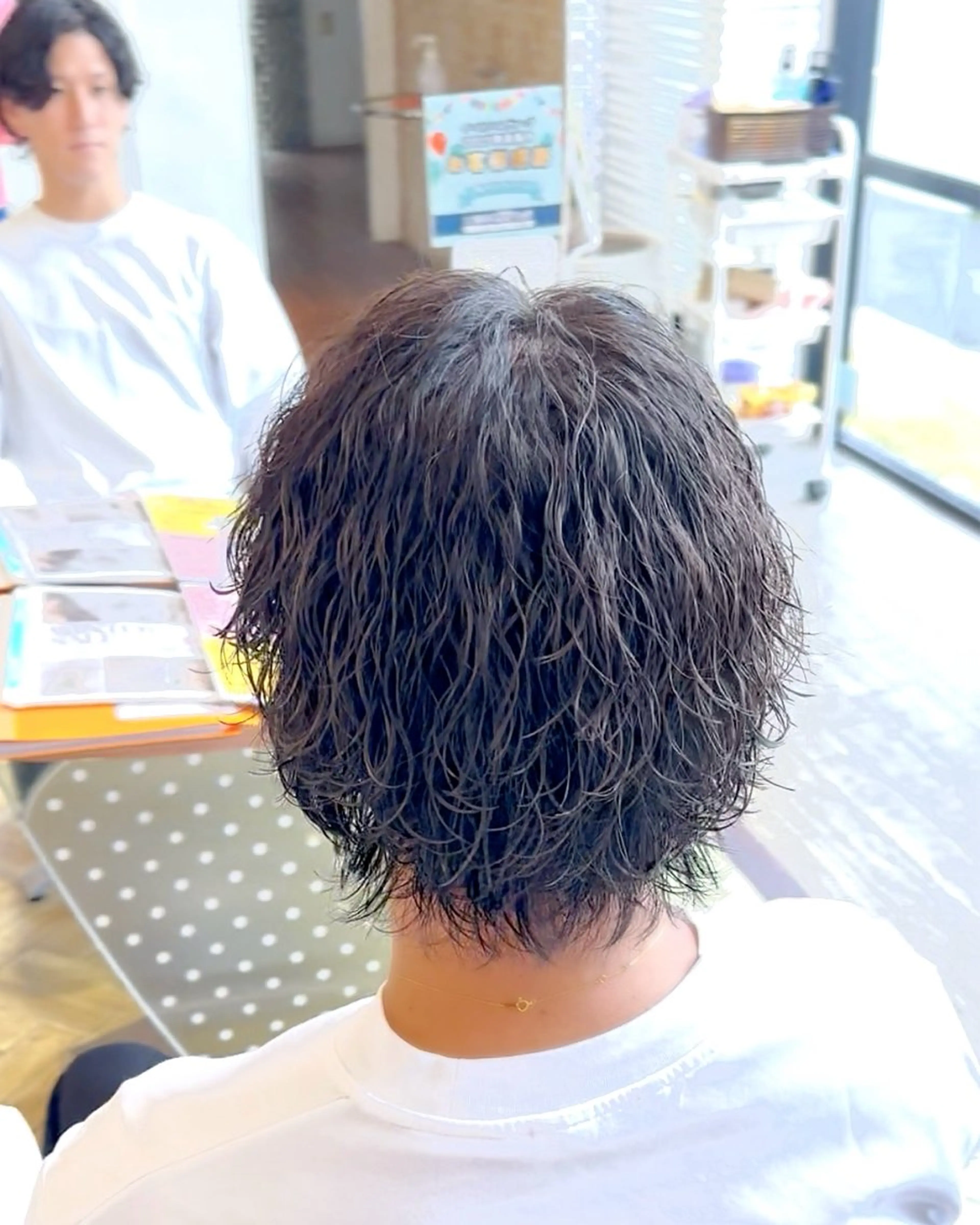 パーマ メンズ センターパート 波巻きパーマ メンズウルフカット ウルフカット カット パーマ ヘッドスパ ☆★メンズ特化★☆ 川地由麿のヘアスタイル