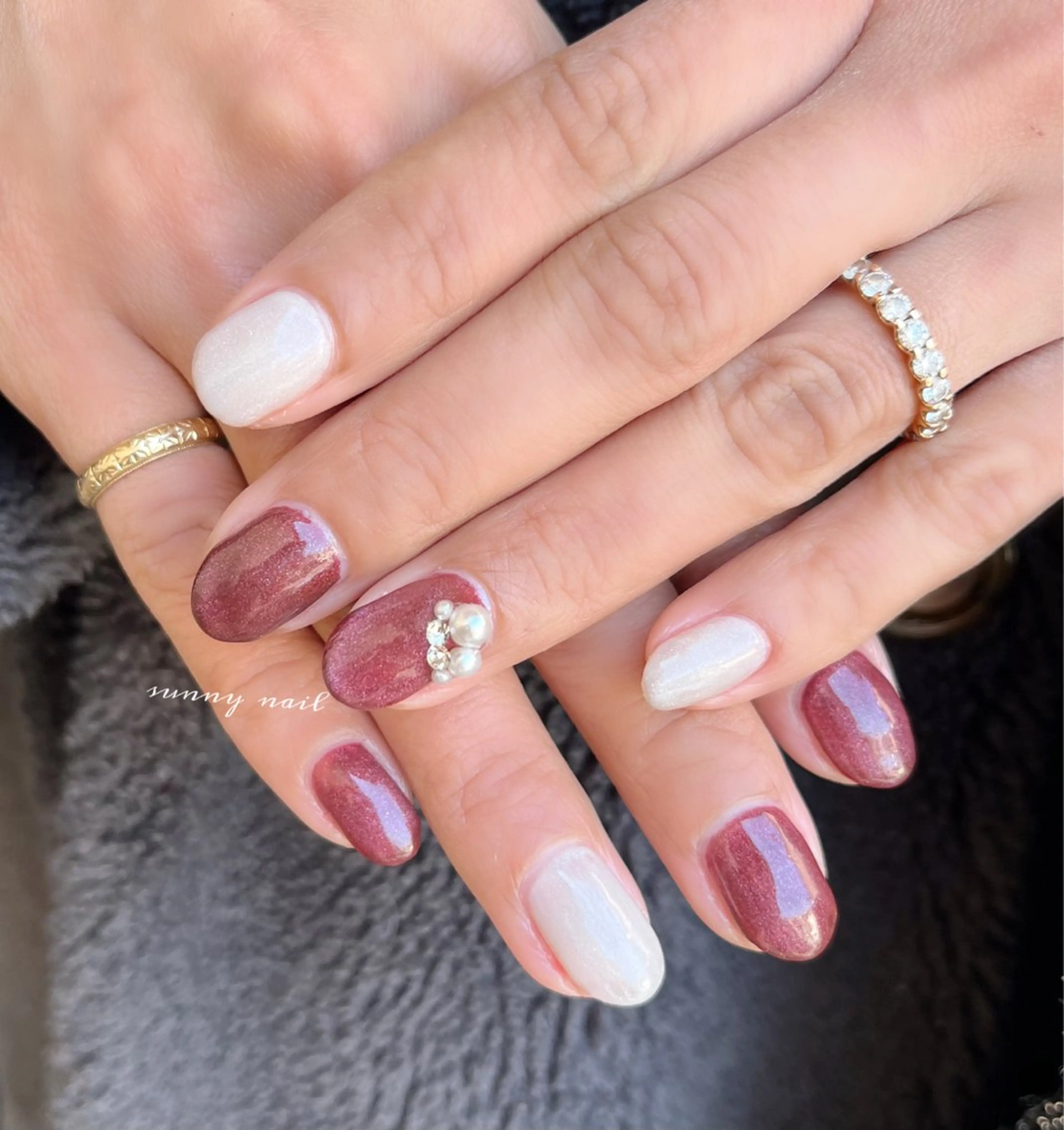 ネイル ジェルネイル マグネットネイル パラジェル sunny nailのネイルデザイン