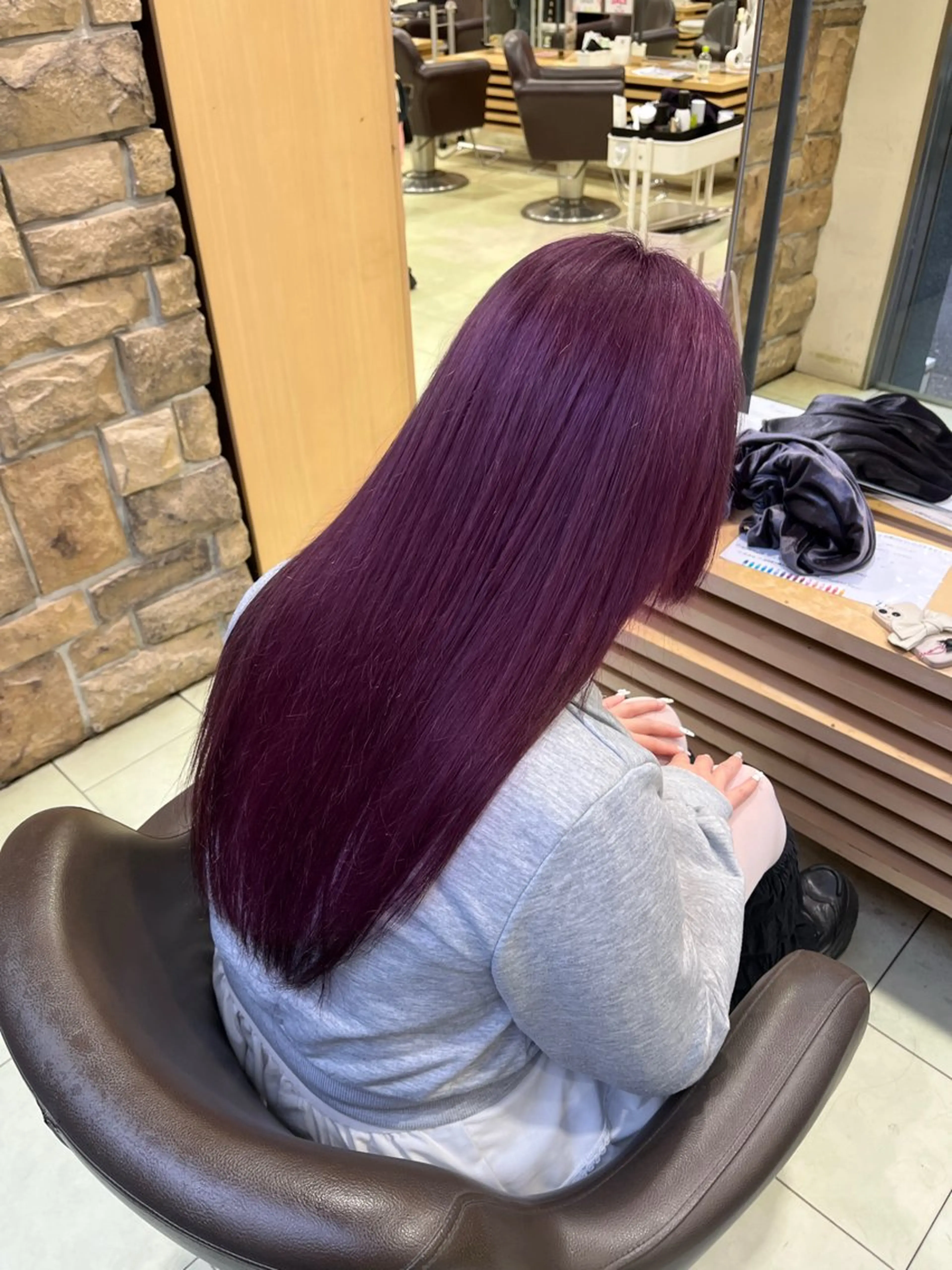 ロング カラー ヘアカラー waka❤️✨ レイヤーボブ/エクのヘアスタイル