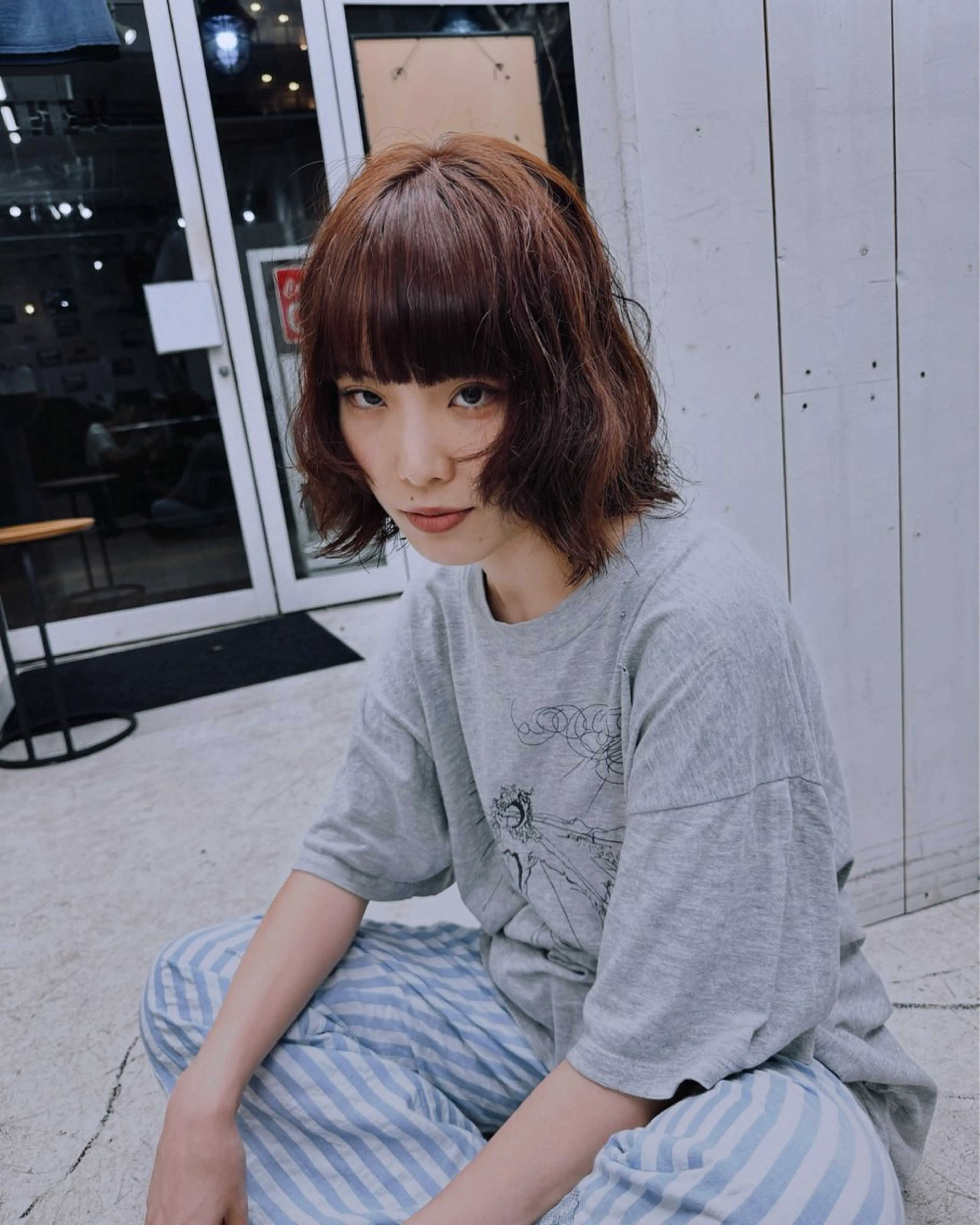 ショート パーマ ボブ ウルフカット じゅんな VENICE/船橋駅のヘアスタイル