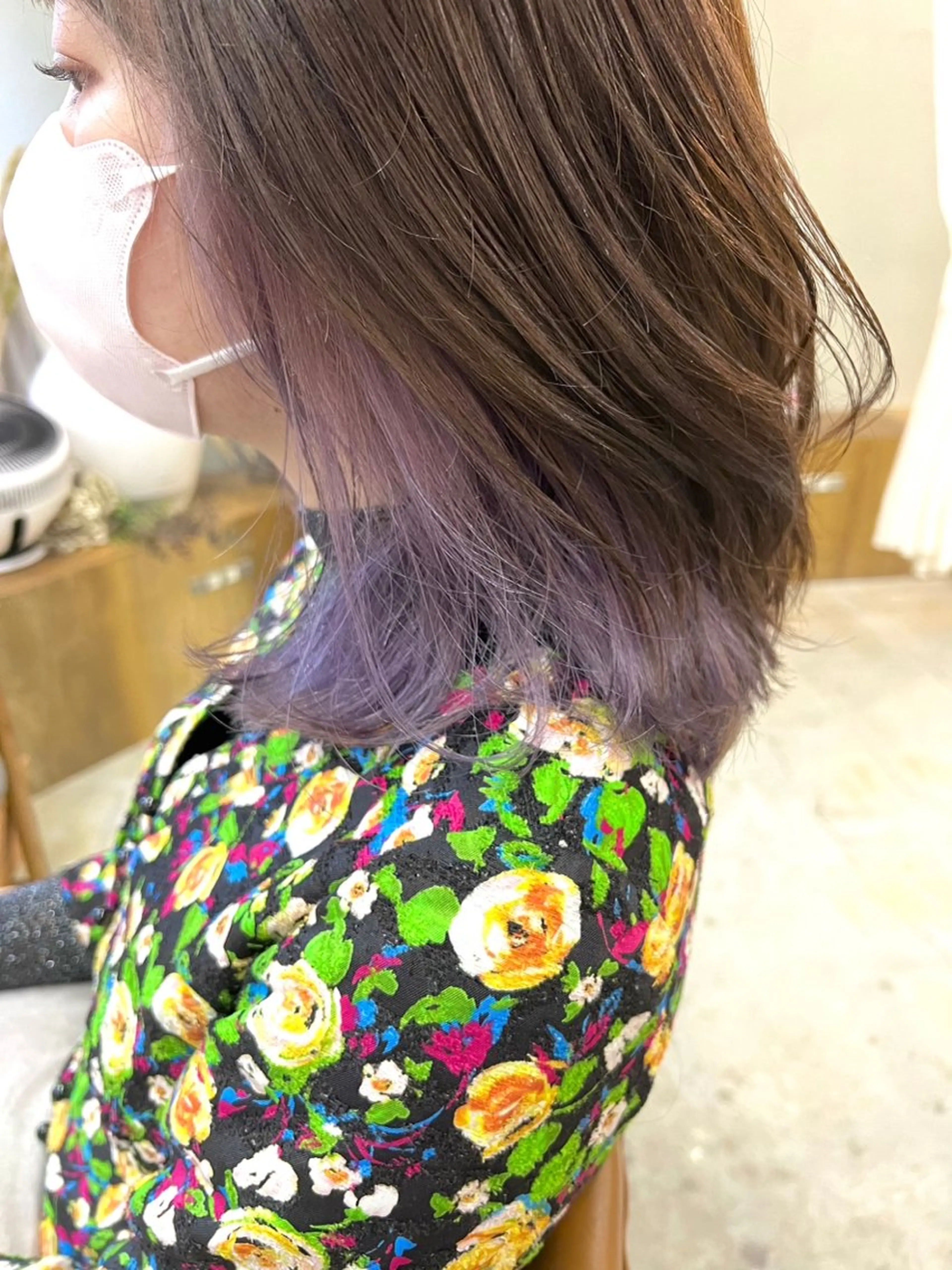 ミディアム カット ヘアカラー トリートメント 🌻花屋併設🌻濱 幸帆のヘアスタイル