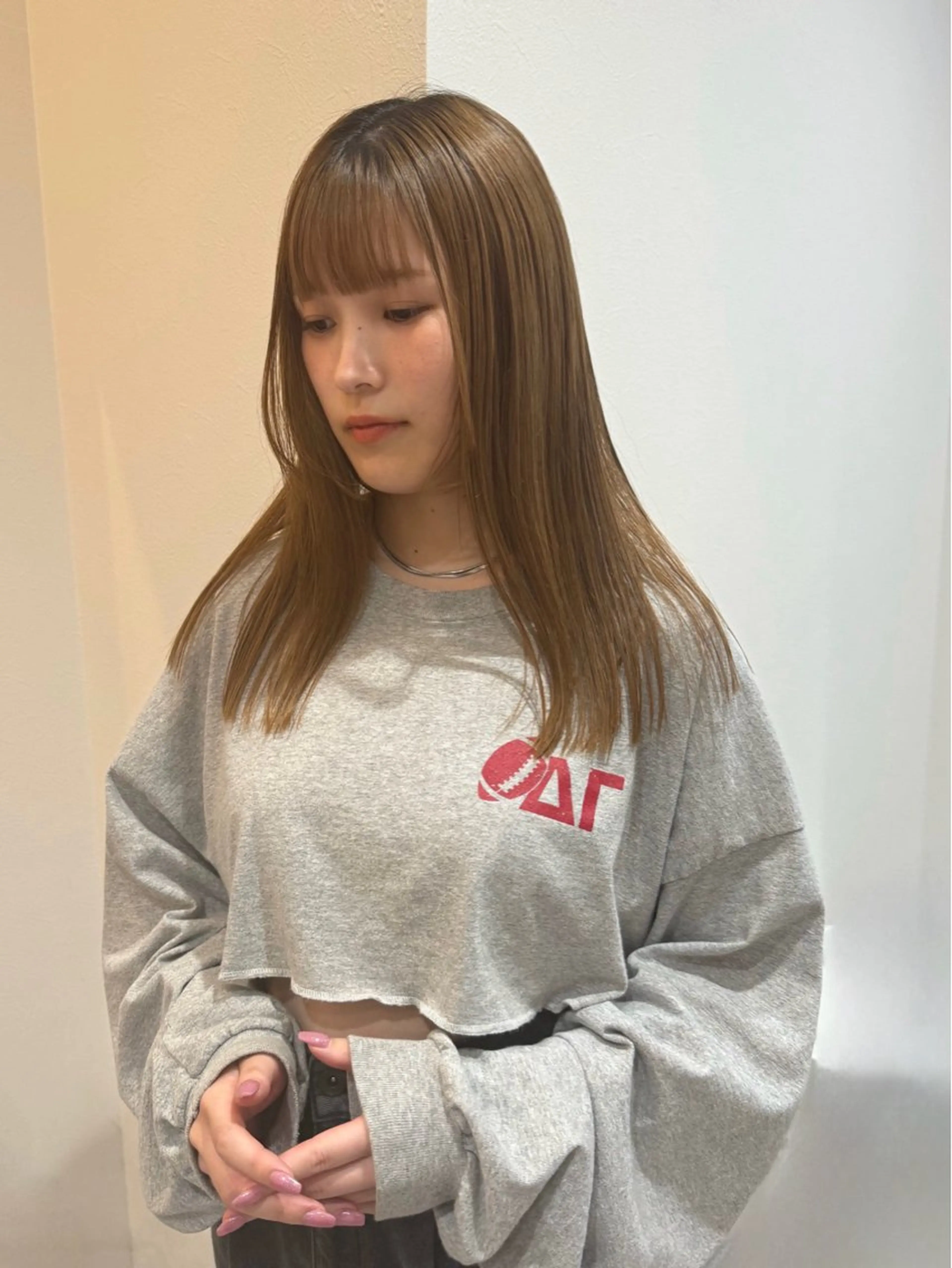 セミロング もりしま あやかのヘアスタイル