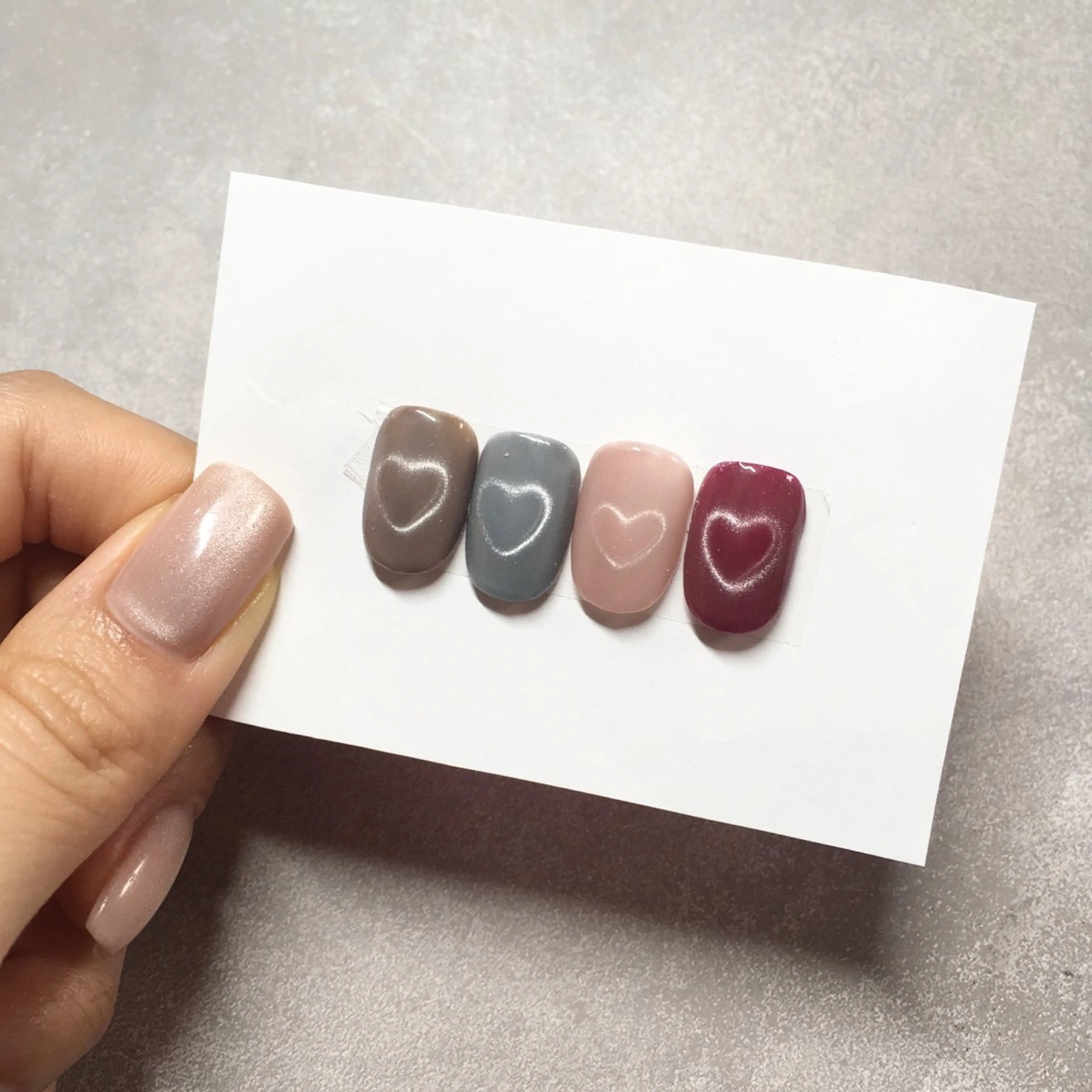 ネイル ジェルネイル ハート マグネットネイル nails by sayaのネイルデザイン