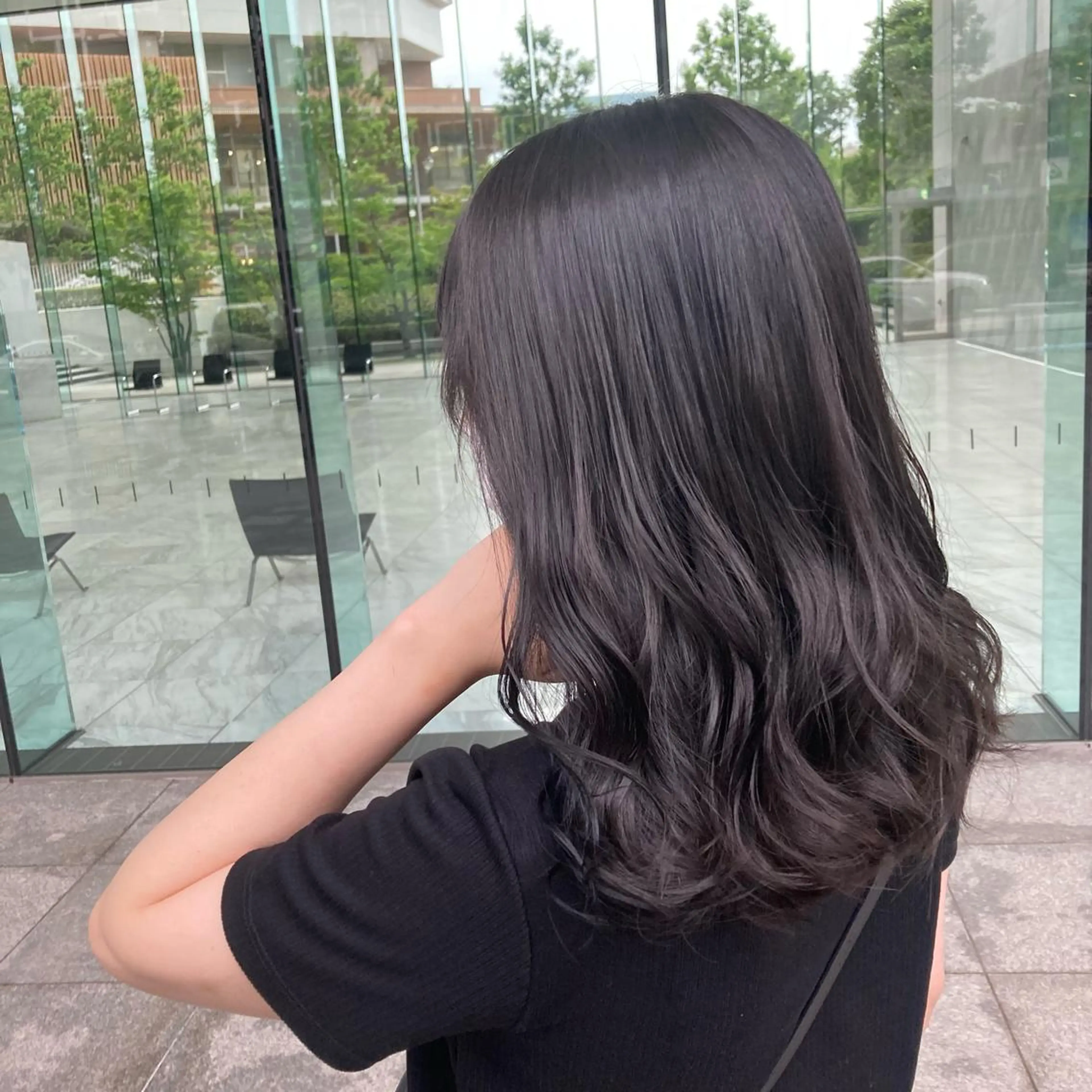 セミロング カラー 💖ブリーチなし透明 感💖ASAHIのヘアスタイル