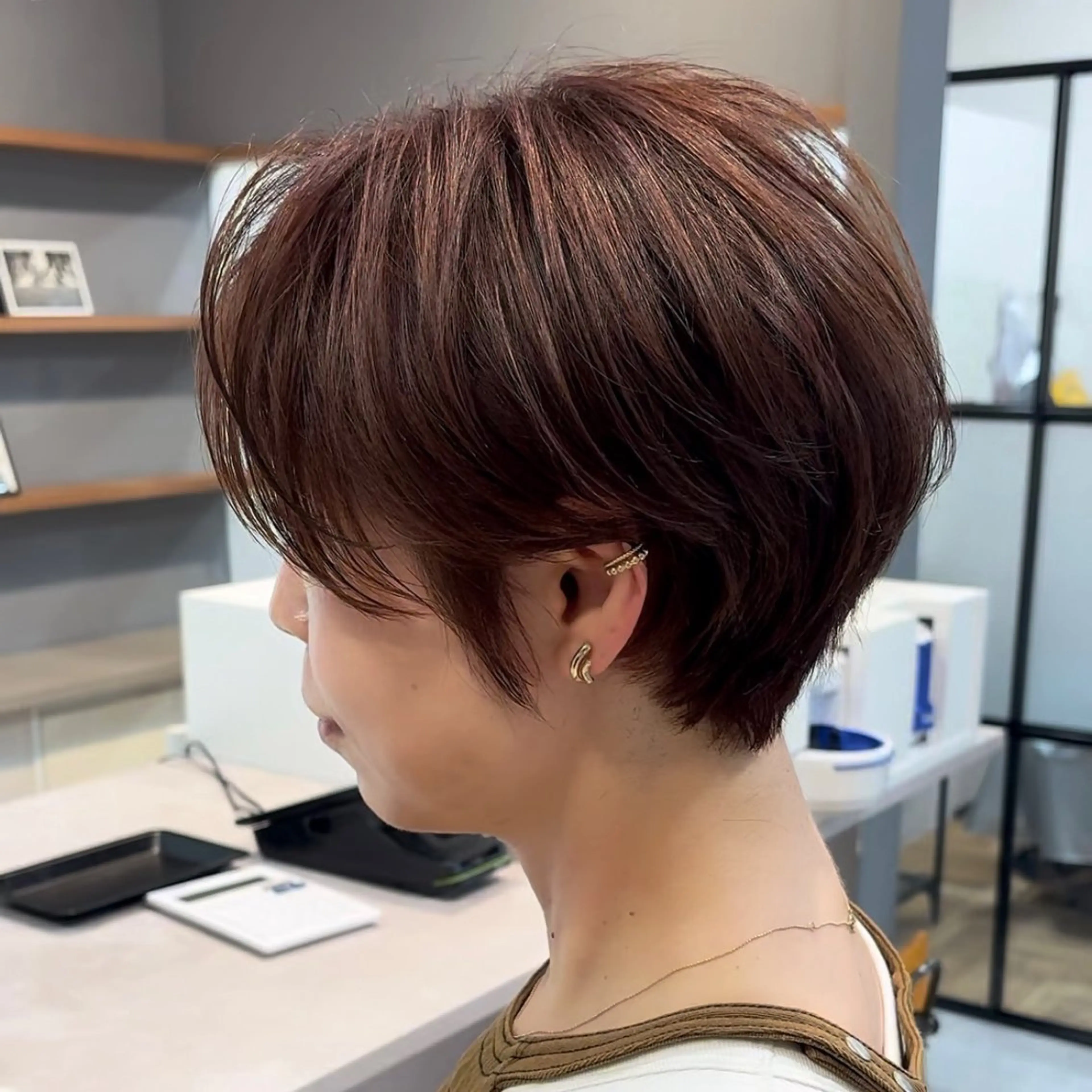 ショート カット ヘアカラー エマノン梅田茶屋町所属・✨艶髪ショート✨ 木場　裕由毅のヘアスタイル