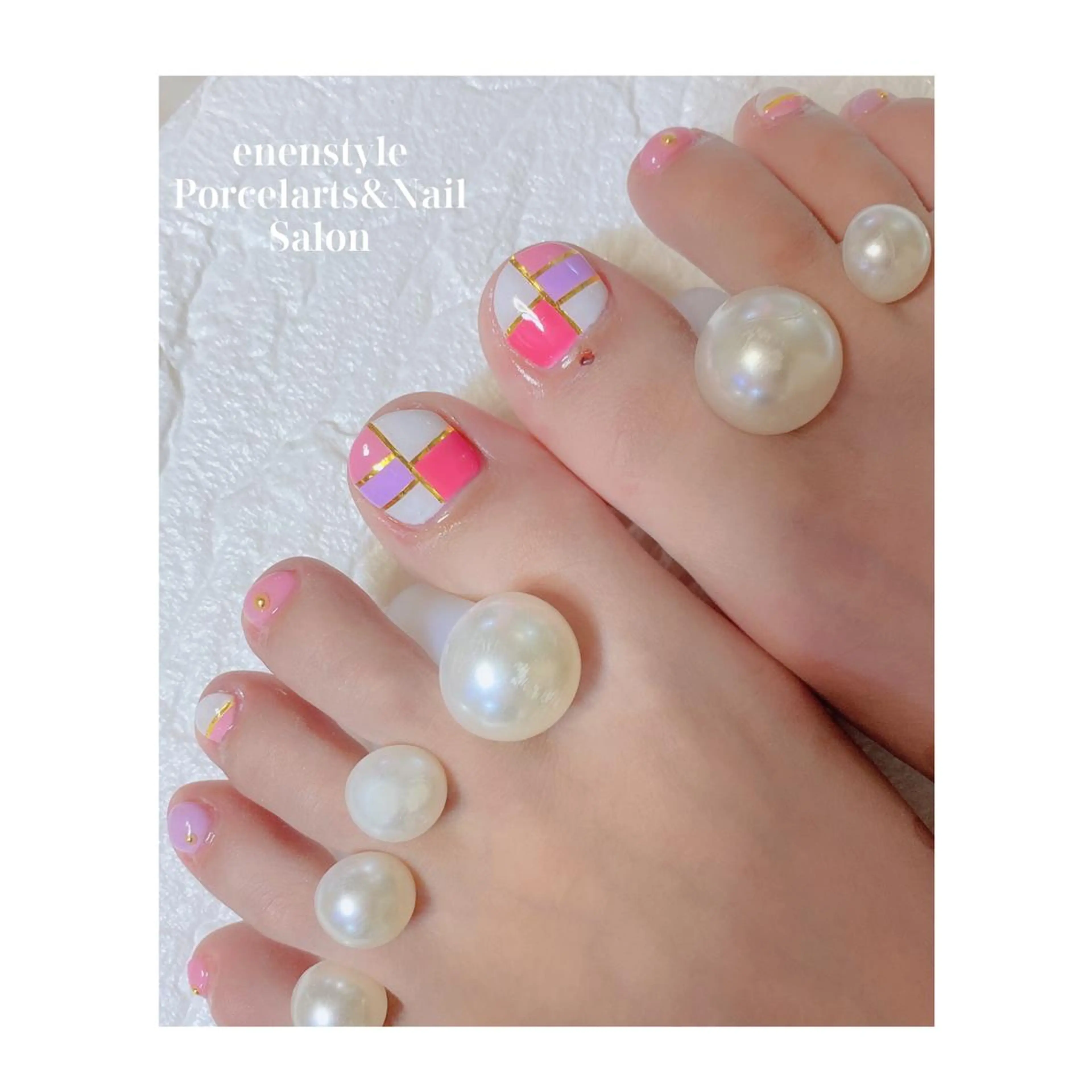 ショート ネイル ハンドネイル フットネイル 👑enen style👑のネイルデザイン