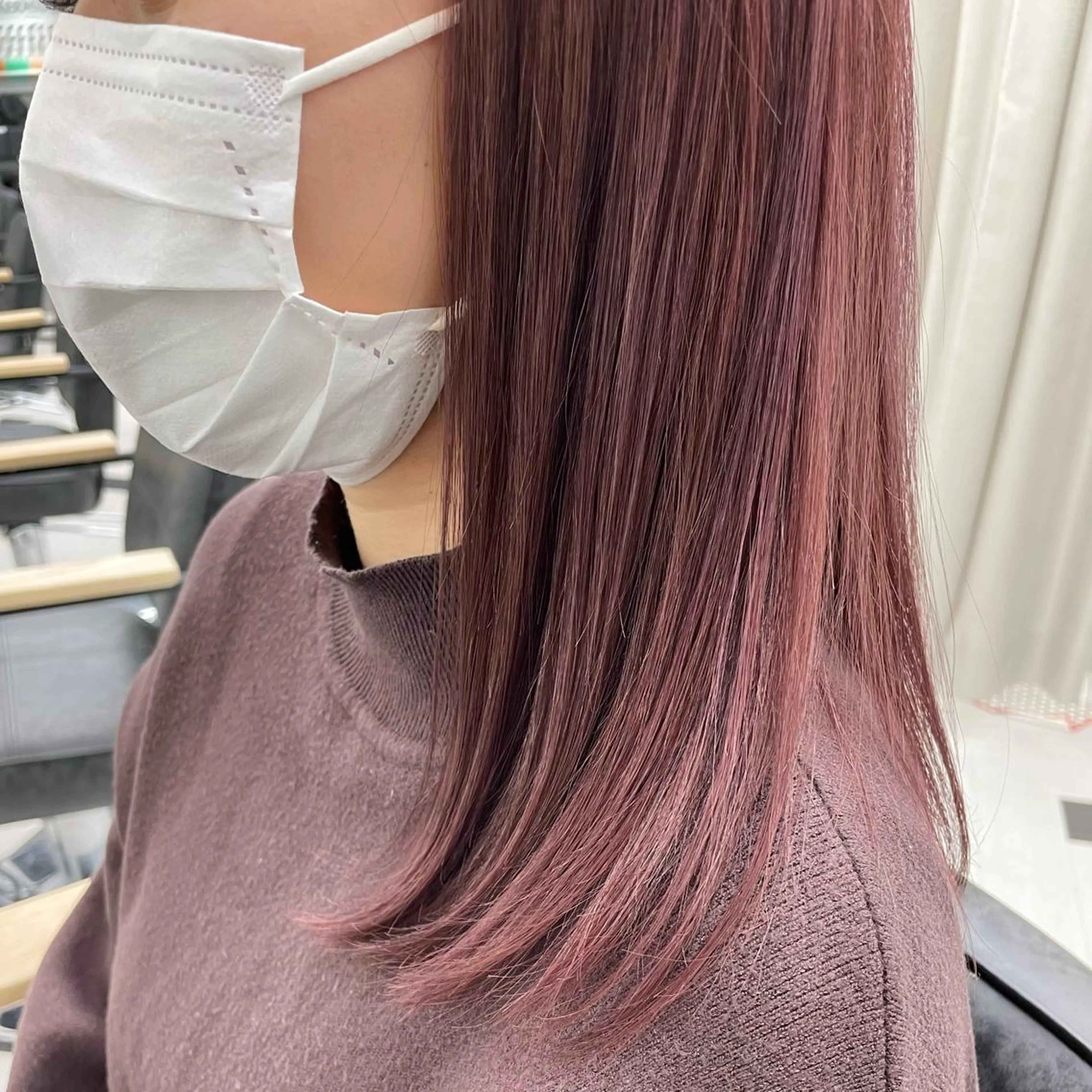 ショート カラー パーマ ヘアアレンジ メンズ キッズ ネイル マツエク・マツパ アイブロウ ピンクカラー 眉カラー カラーマツエク ピンク 春ネイル mona/ ストレートスタイル✨のヘアスタイル