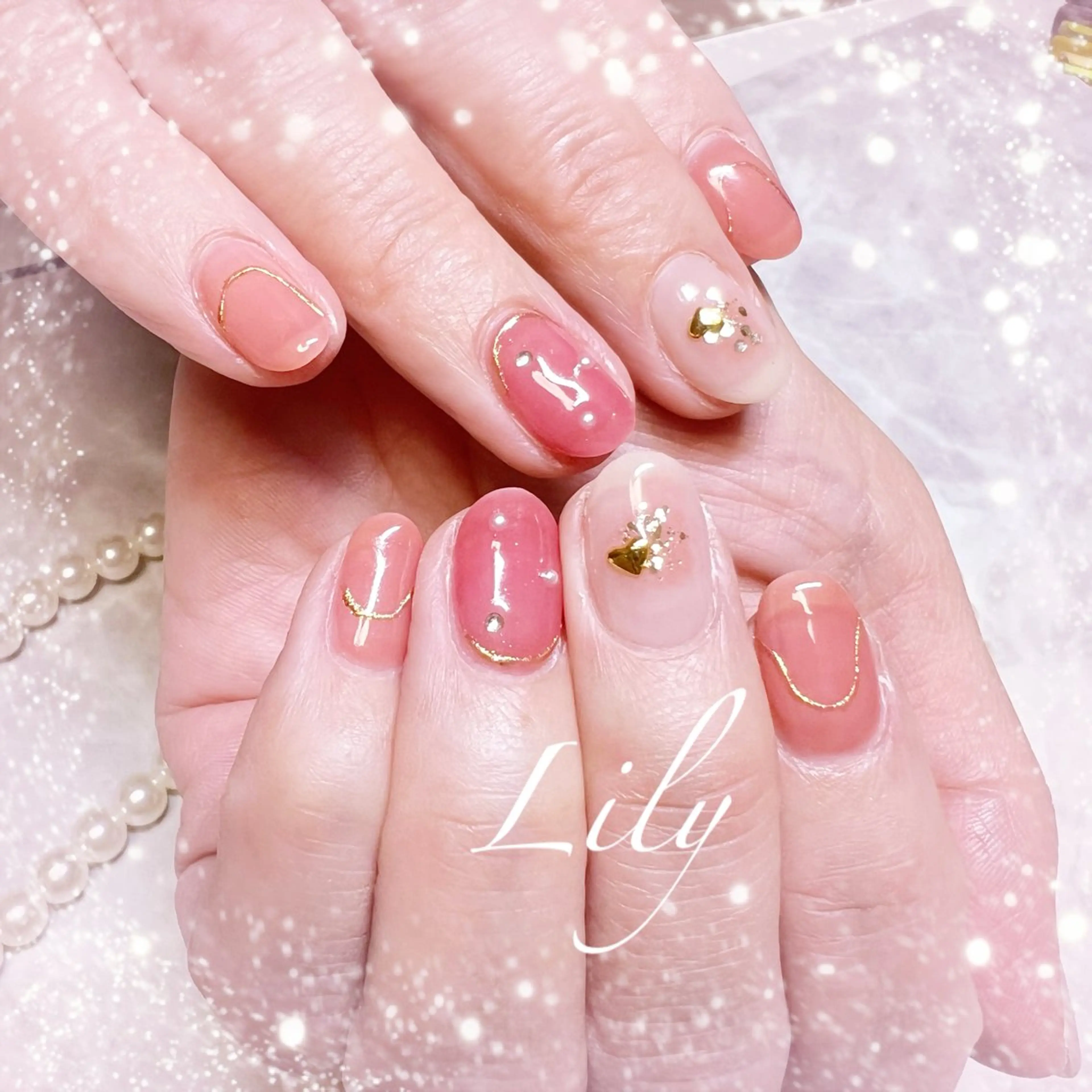 ネイル ハンドネイル Lily*nail 🌻Mii🌻のネイルデザイン