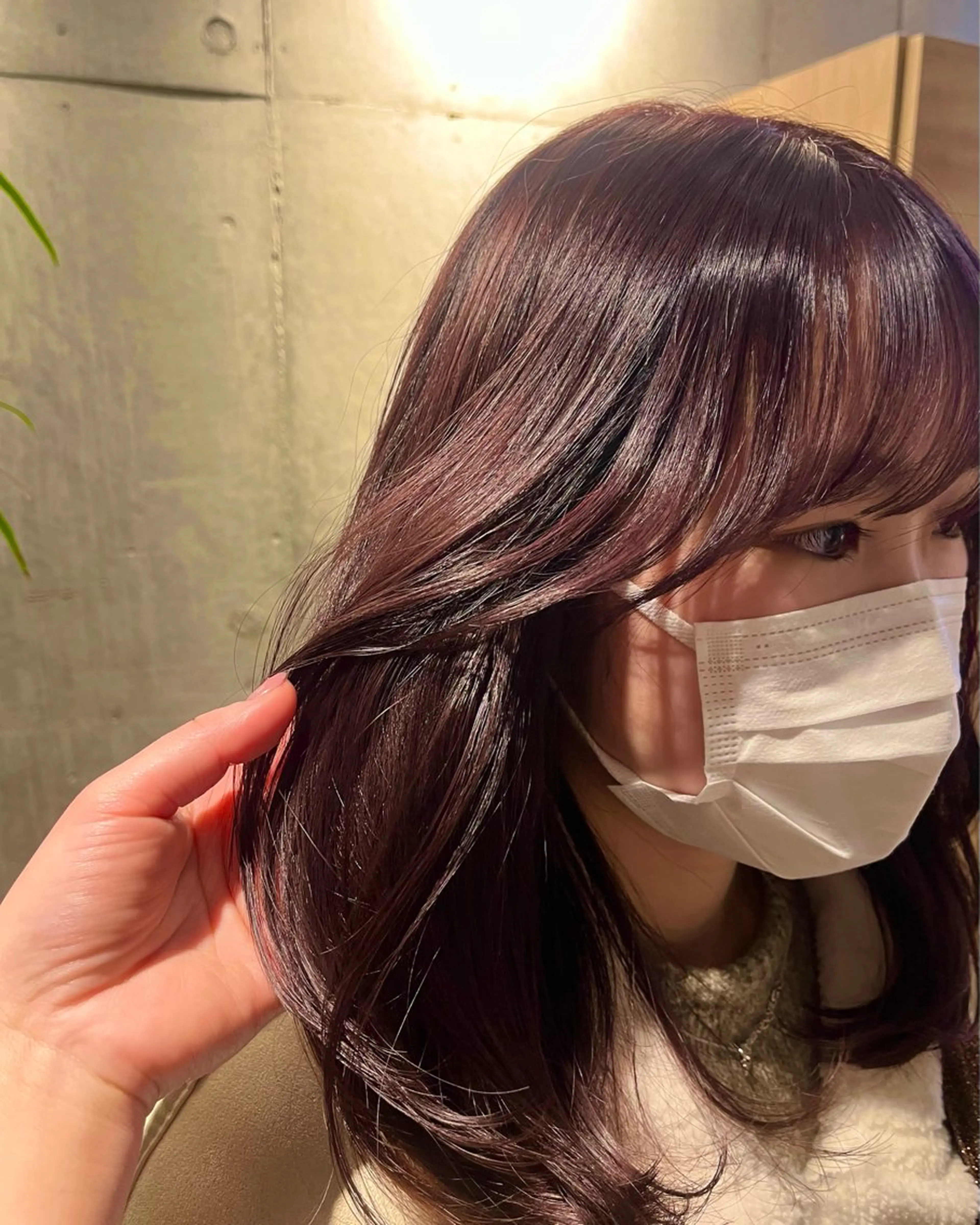 ミディアム カラー ショート/コテ巻き風 kanohaのヘアスタイル