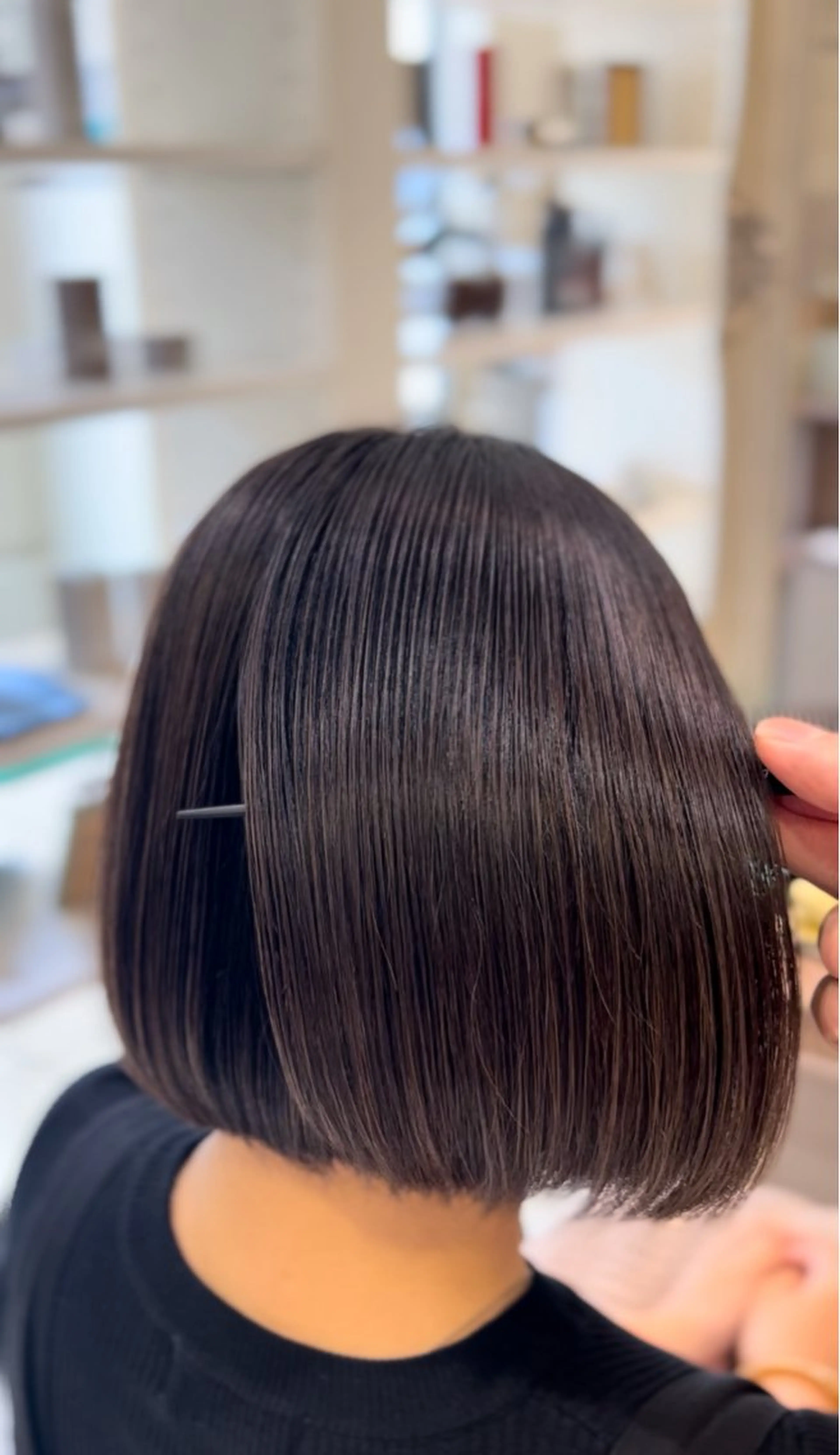 ショート カラー パーマ ブラウンカラー ボブ 縮毛矯正 ストレートパーマ ヘアカラー Ash 戸田公園店のヘアスタイル