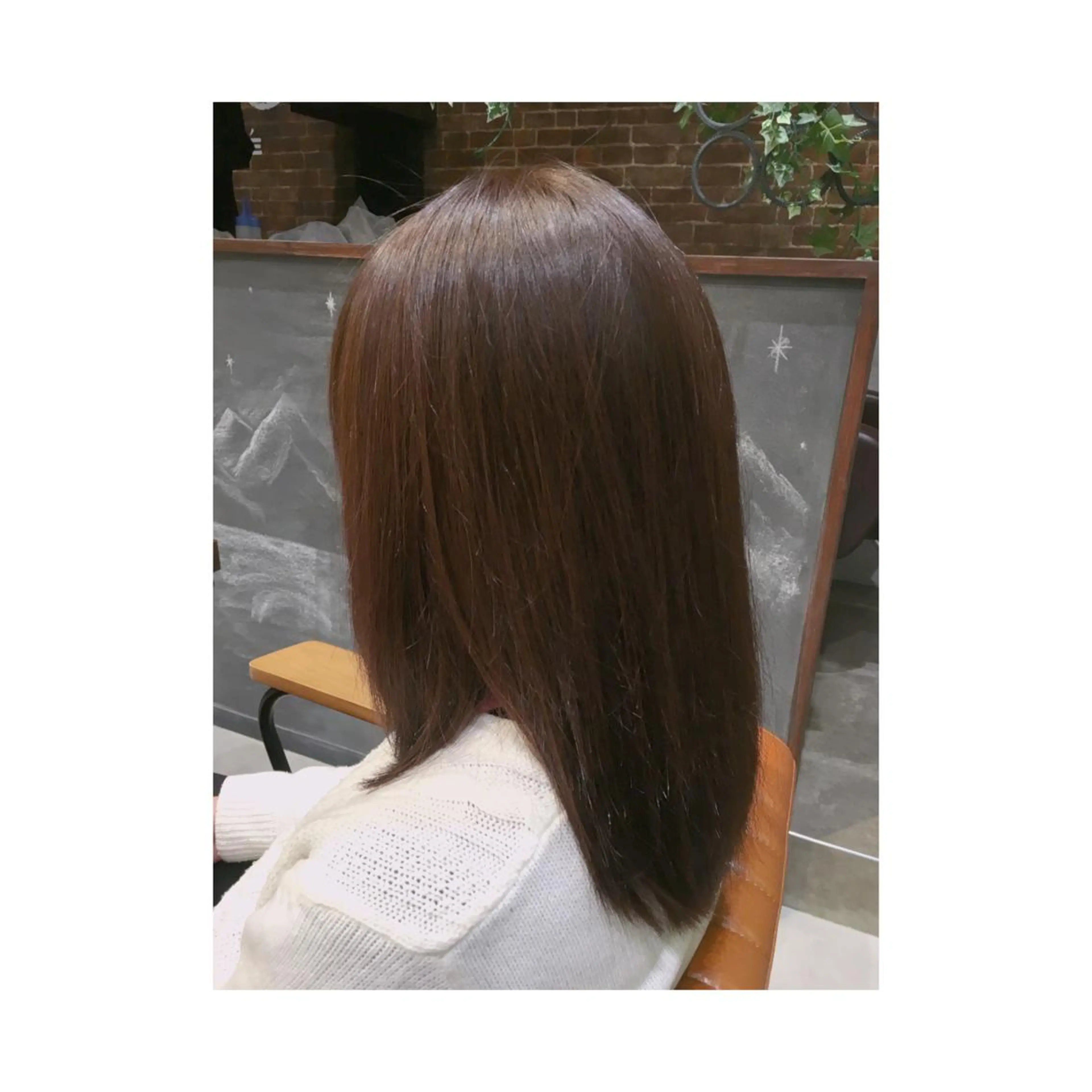 ミディアム カラー ブラウンカラー ナチュラルブラウン なかの たくみのヘアスタイル