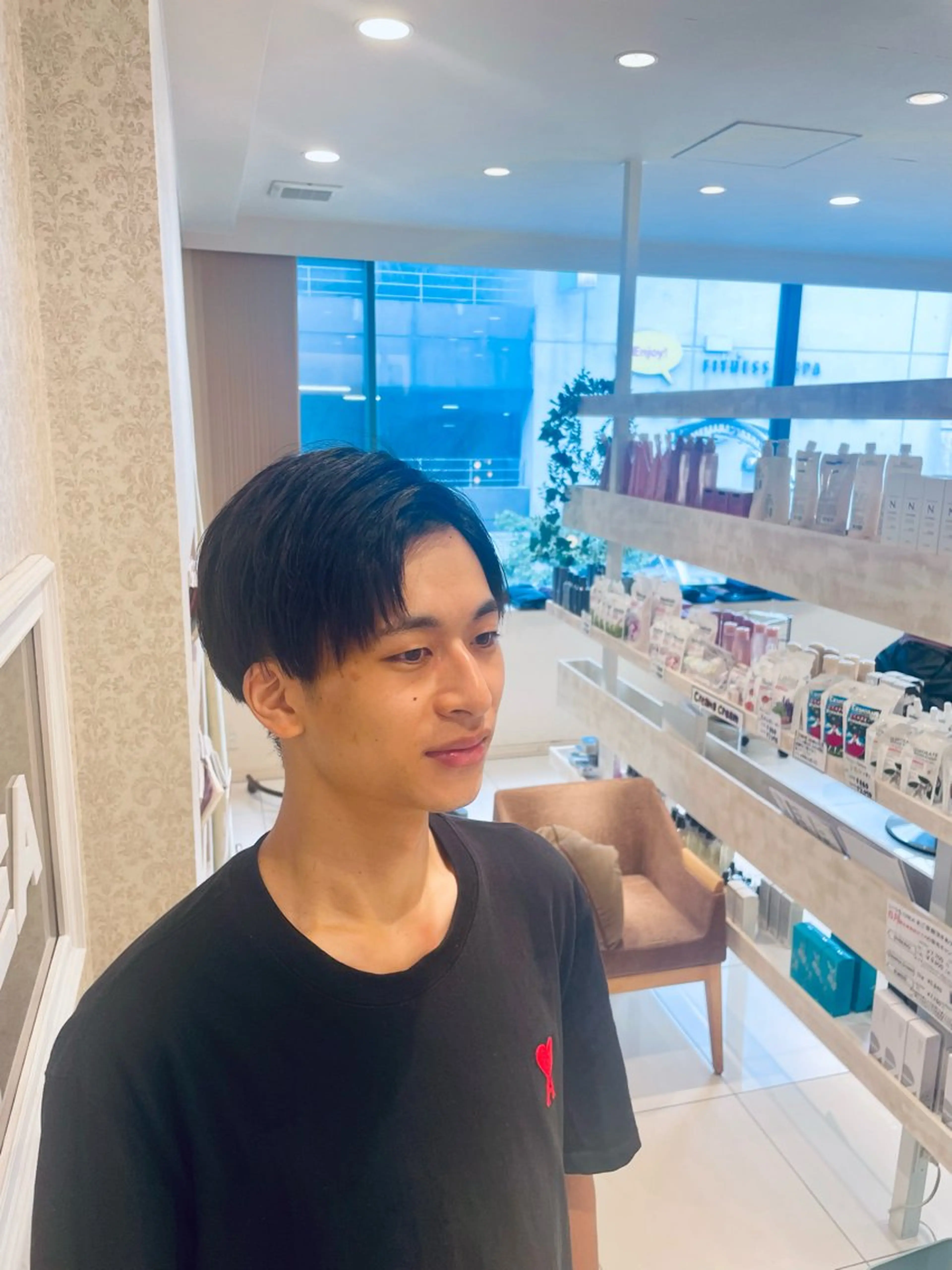 メンズ マッシュ 本厚木パーマ＆ブリー チMEN'Sショートのヘアスタイル