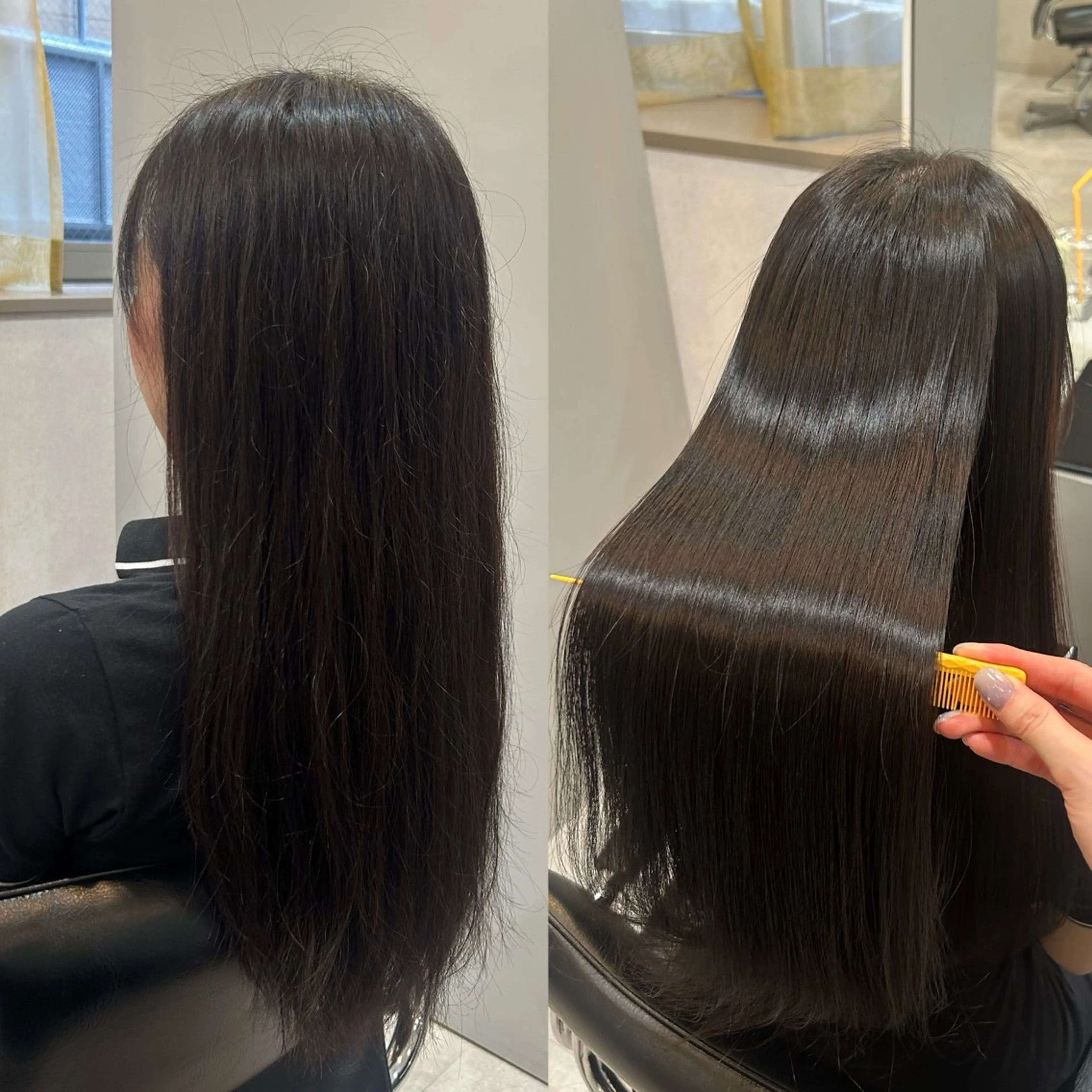 ロング カット ヘアカラー 縮毛矯正 柔らかい縮毛矯正/ ボブ/北林のヘアスタイル