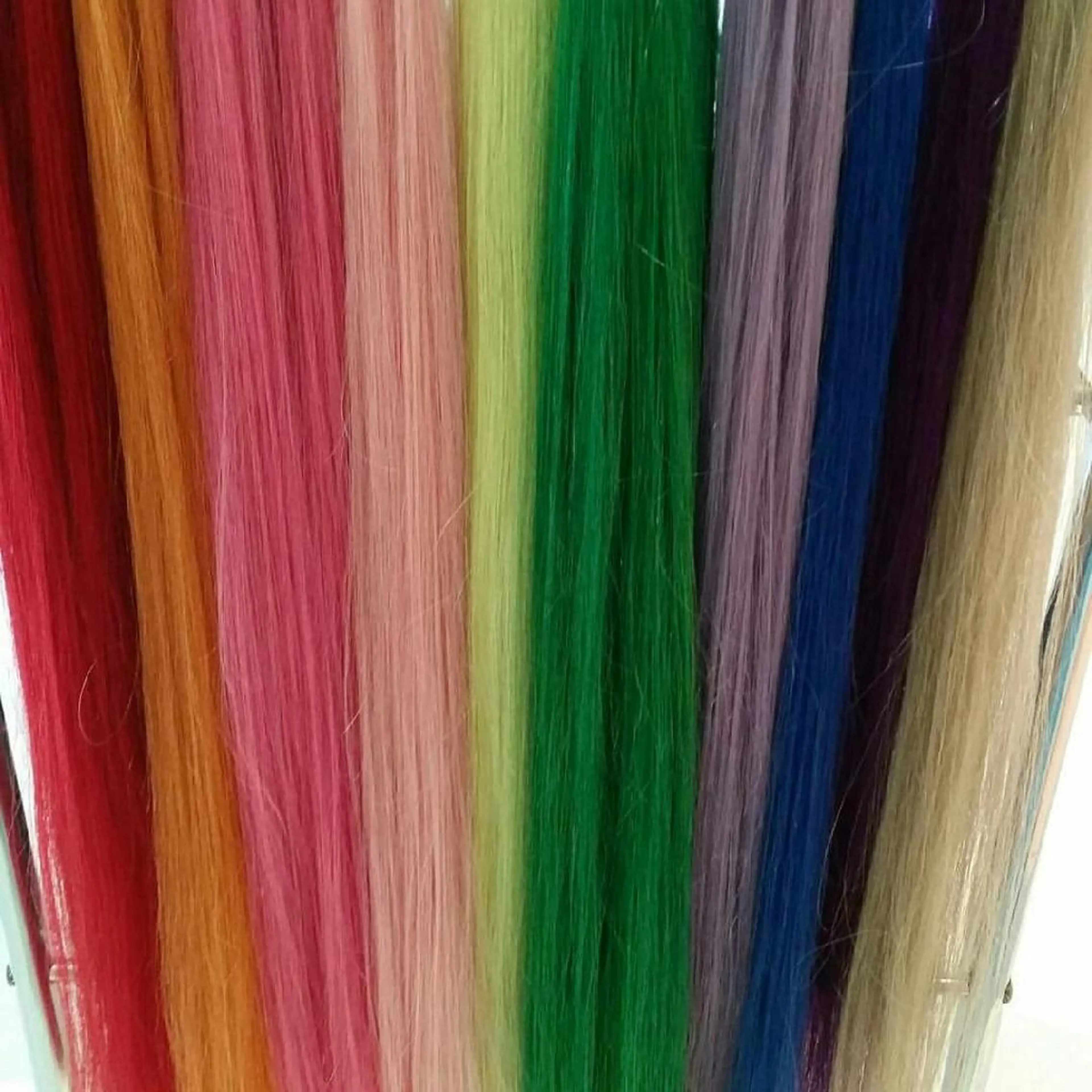 【色揃え豊富💚】インナーカラーに✨編み込み原色エクステ30本✂️エクステカット込み✂️の写真