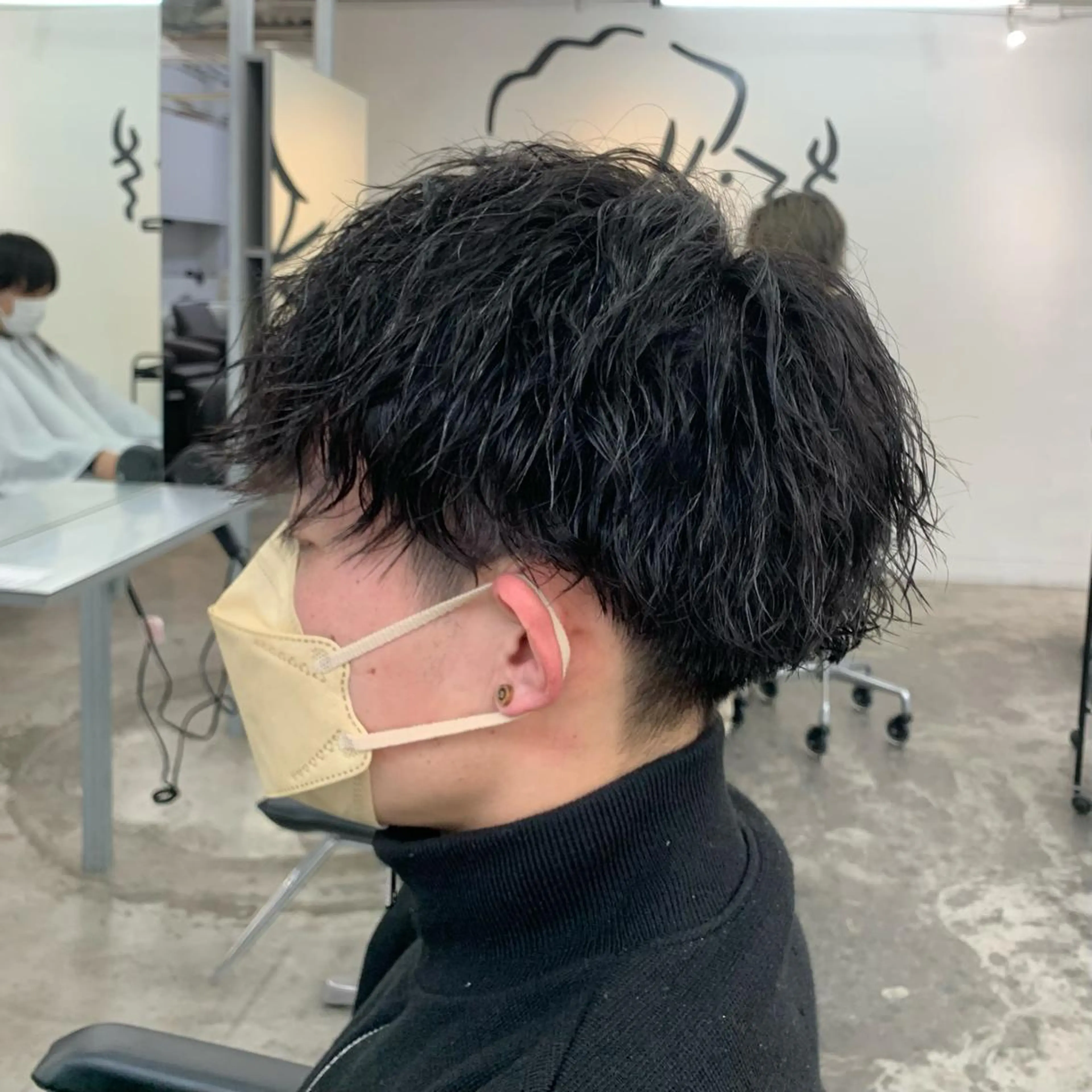 ショート パーマ メンズ マッシュ カット パーマ メンズ特化美容師/ 藤戸 椋のヘアスタイル