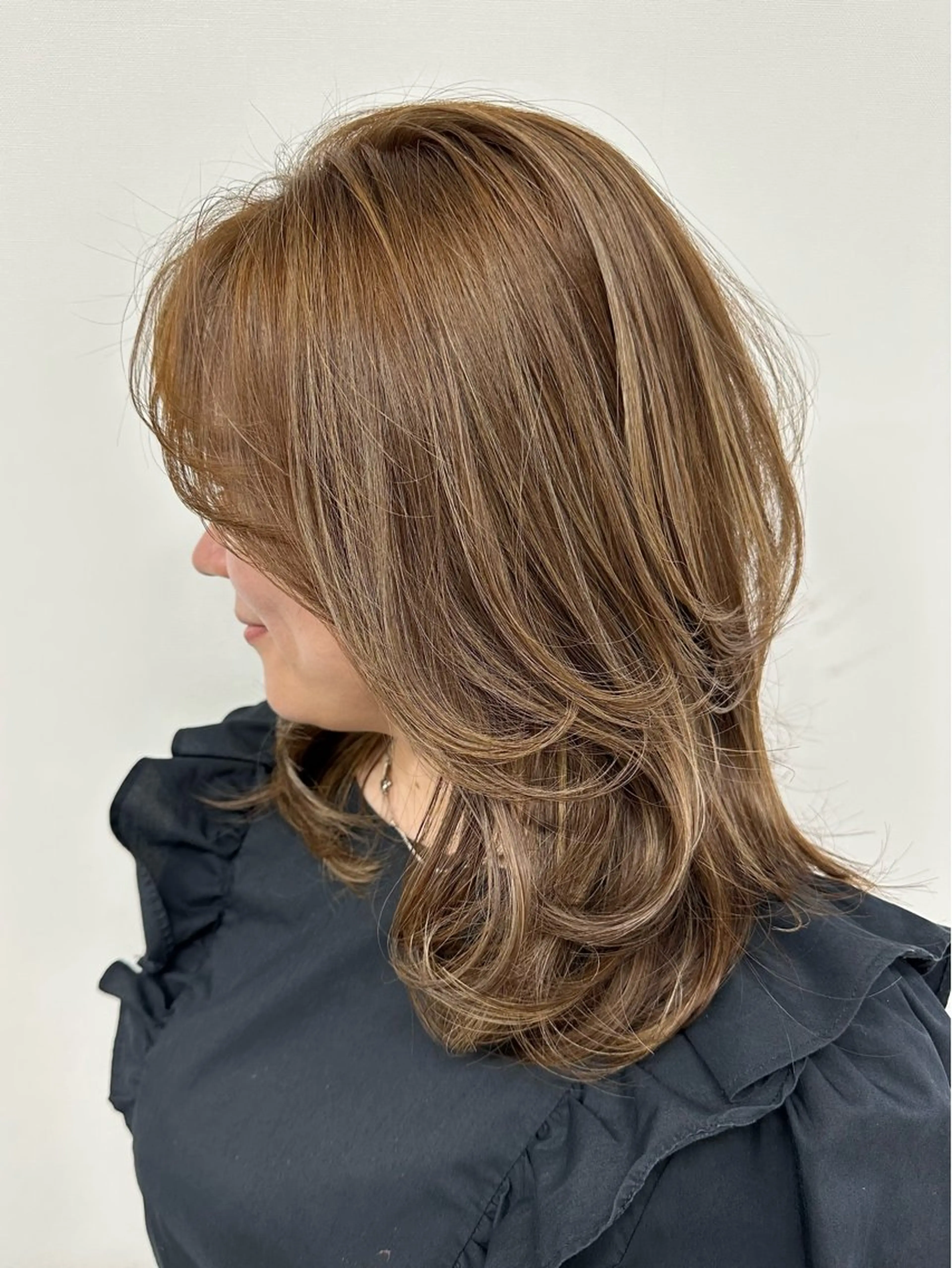 ミディアム カラー ショートボブ アディクシーカラー ブリーチ デザインカラー ハイライトカラー ヘアカラー トリートメント 韓国風ﾊﾟｰﾏ❁﻿ fu-ka❁艶ｶﾗｰのヘアスタイル