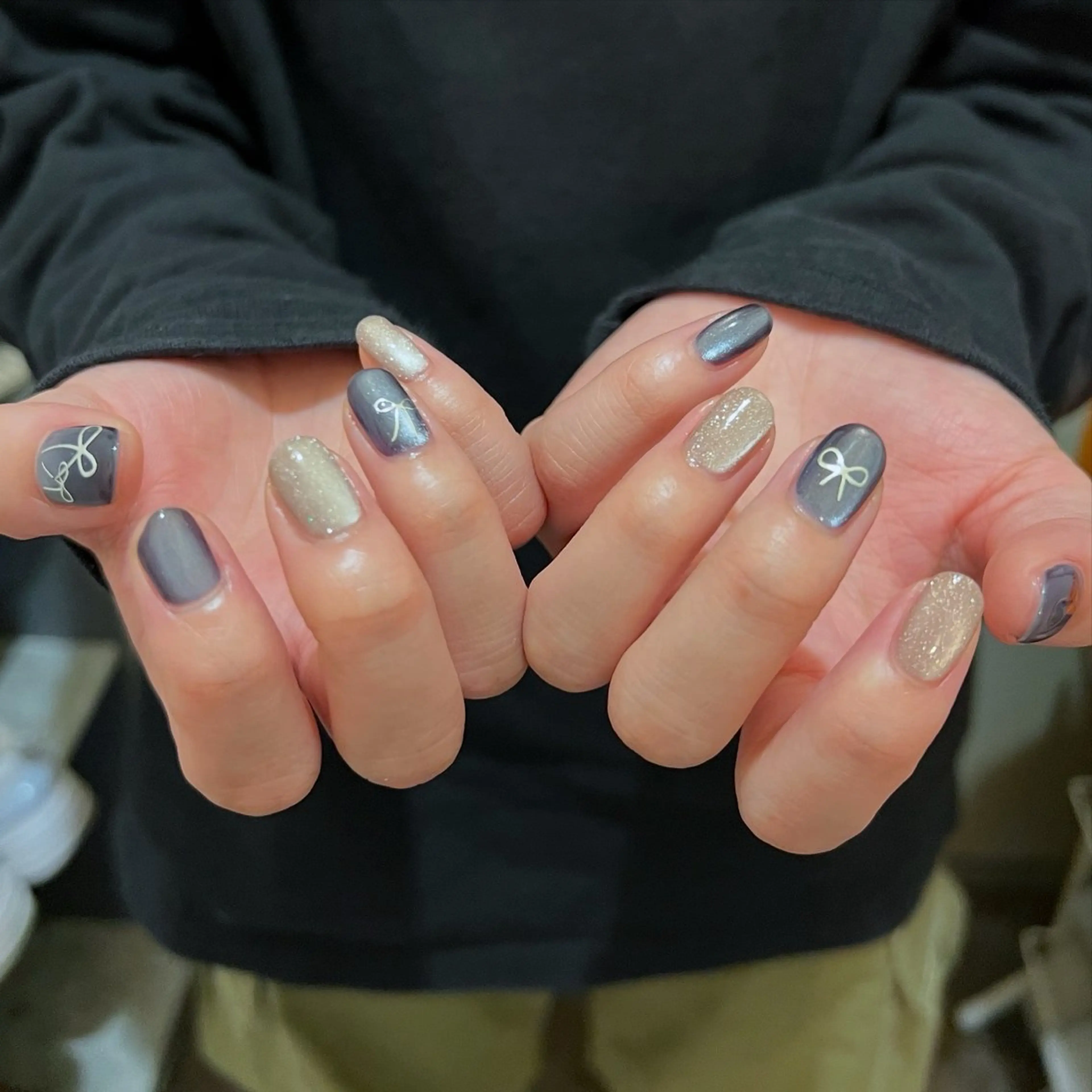 ネイル リボン urun eriのネイルデザイン