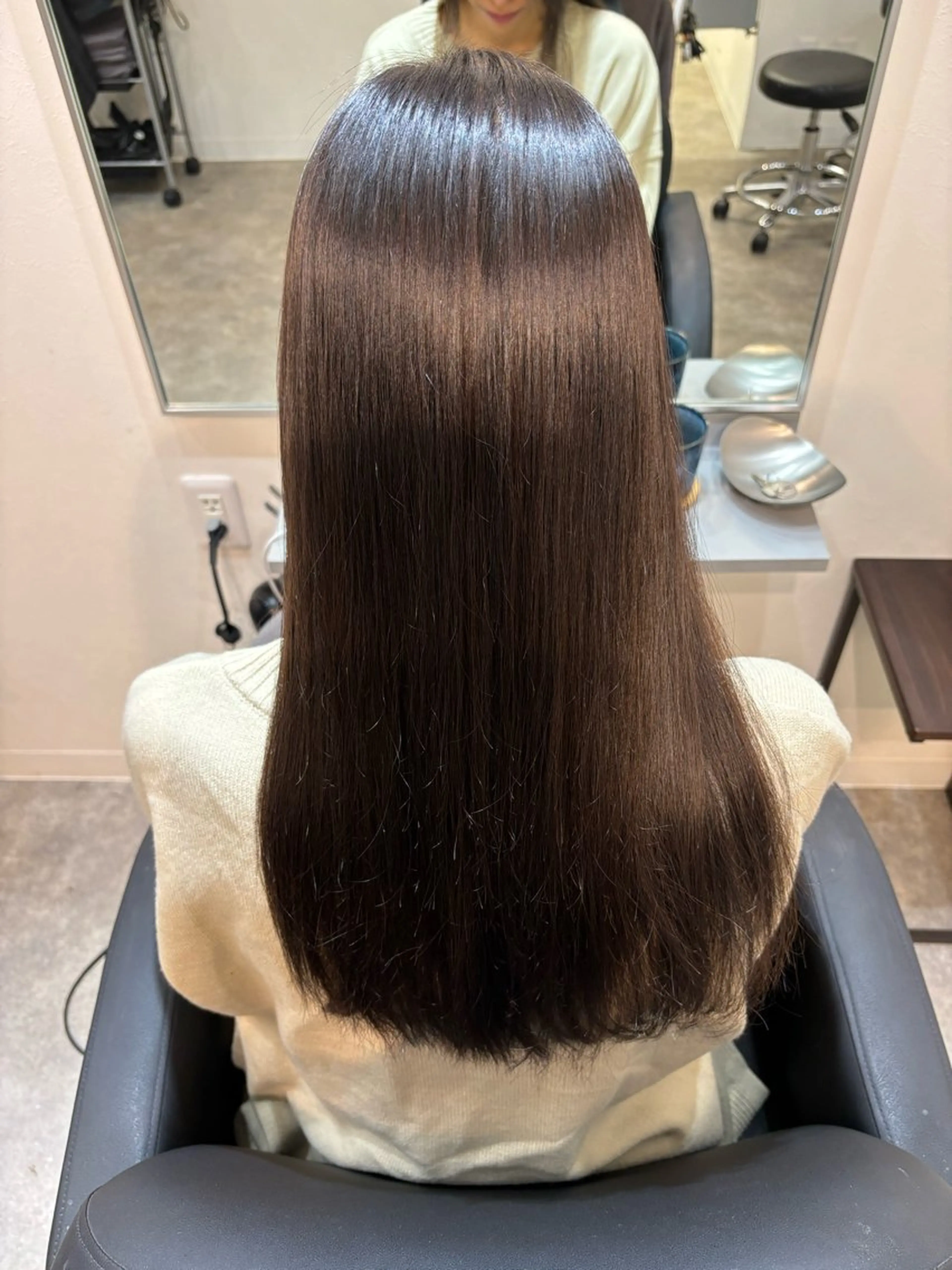 ロング カット 縮毛矯正 髪質改善 安田萌吾のヘアスタイル