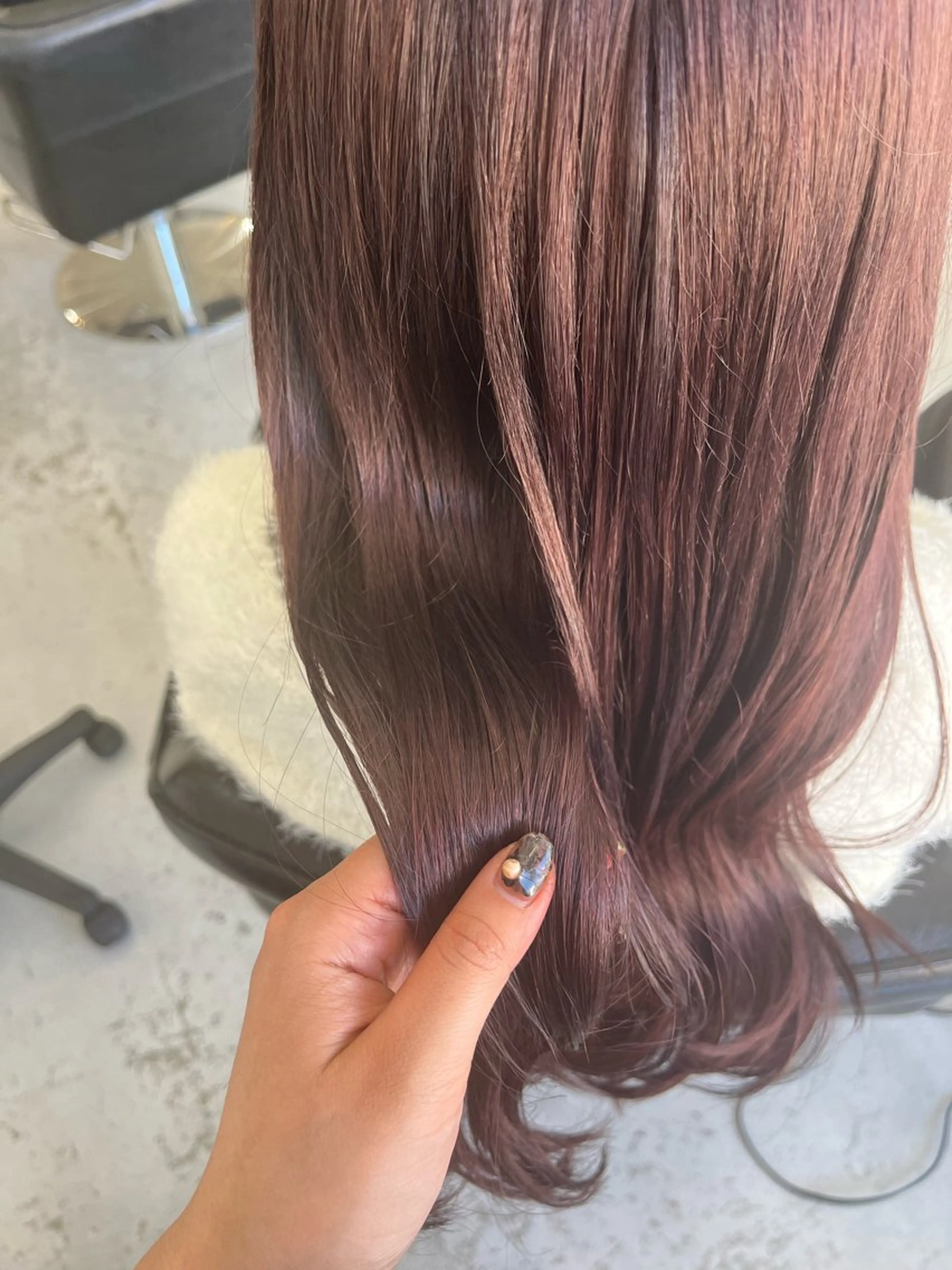 カラー ブラウンカラー ピンクカラー maisonHALU /古吉かやのヘアスタイル