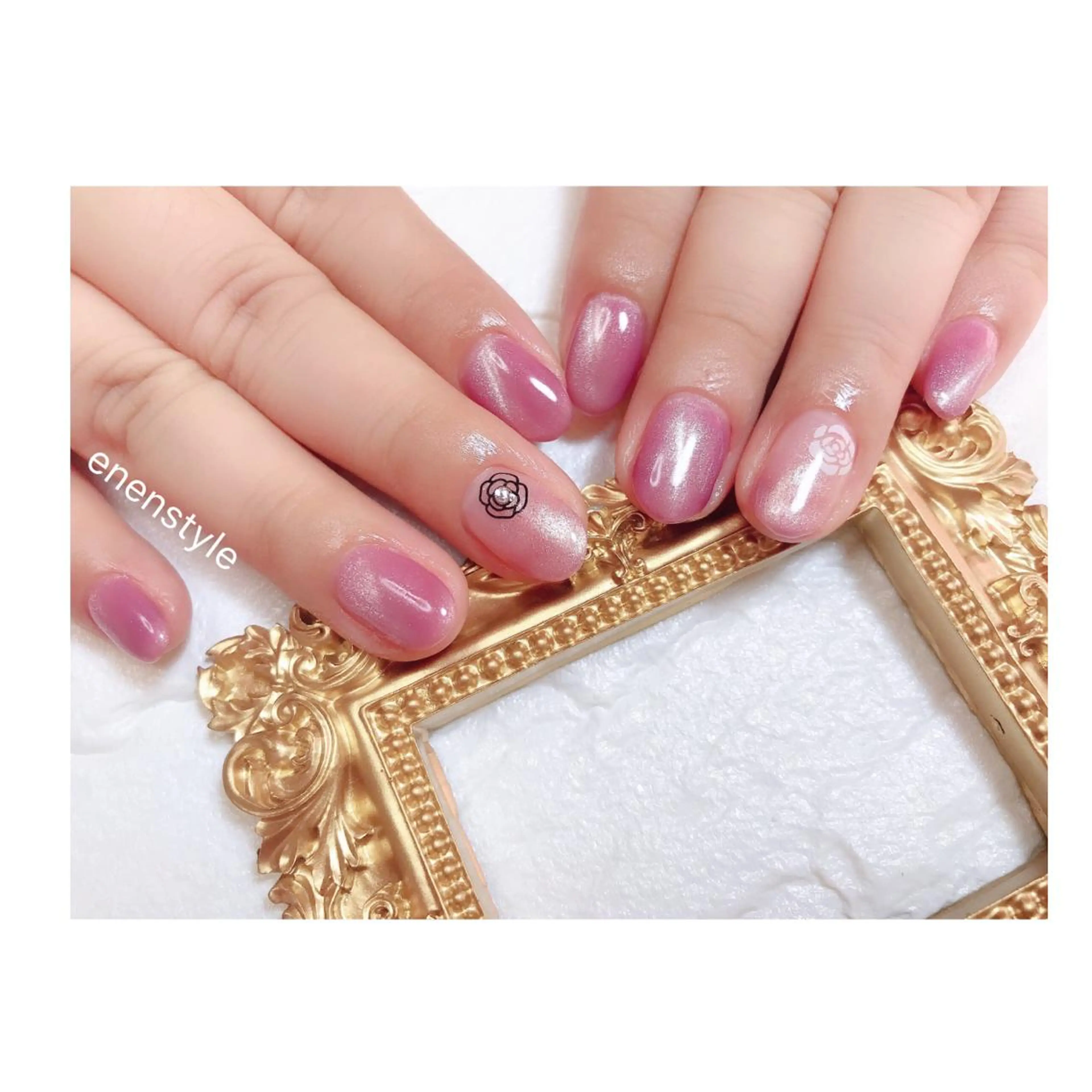 ショート ネイル ジェルネイル ニュアンスネイル オフィスネイル ピンク シンプルネイル ハンドネイル 👑enen style👑のネイルデザイン