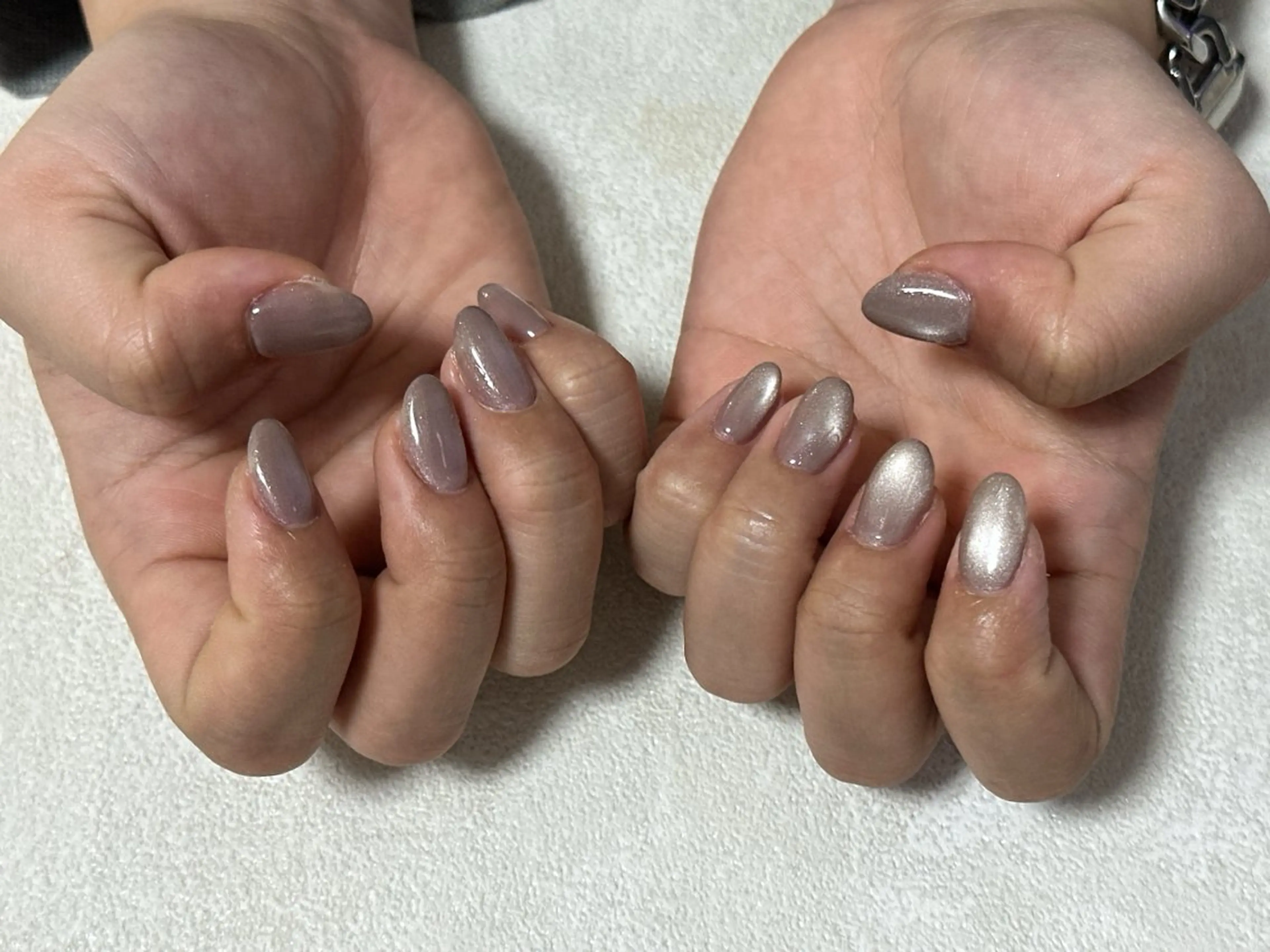 ネイル オーロラネイル 桜ネイル フラワーネイル フットネイル フレンチネイル ハンドネイル mogunail &blowのネイルデザイン