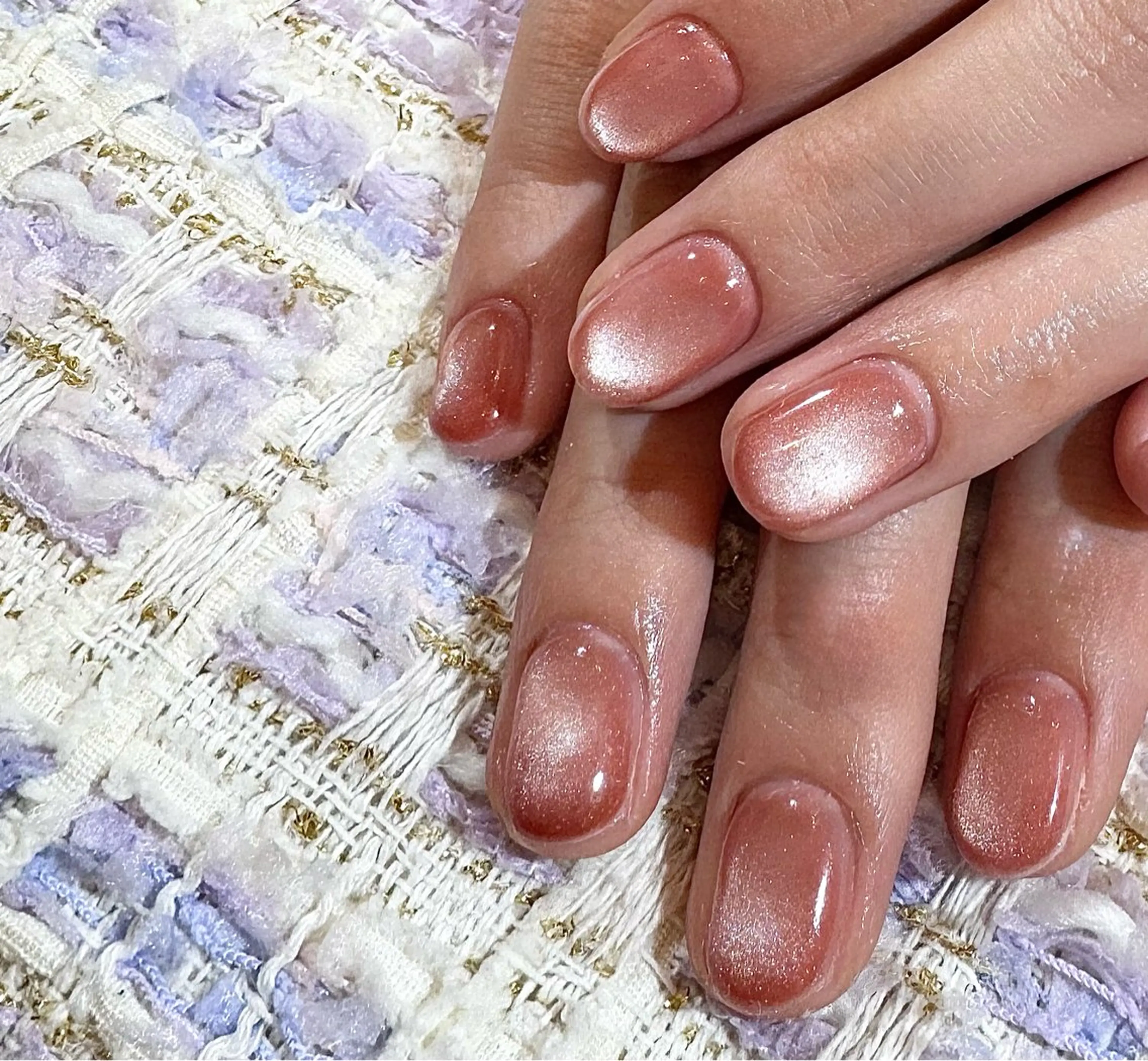 ネイル ジェルネイル マグネットネイル メンズネイル ピンク ハンドネイル MIMnail メンズネイリストのネイルデザイン