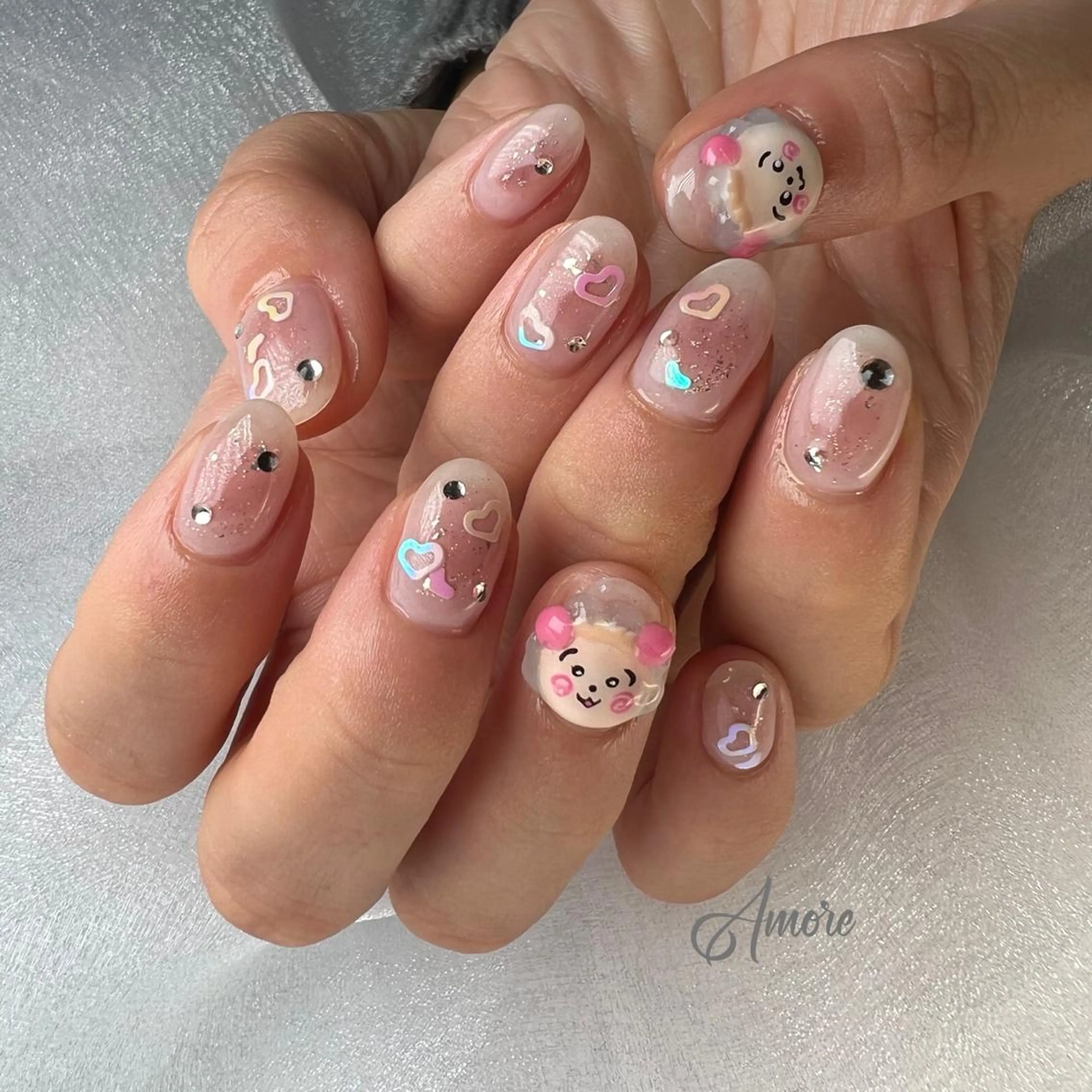 ネイル ジェルネイル ミラーネイル オフィスネイル パラジェル You kyehwaのネイルデザイン