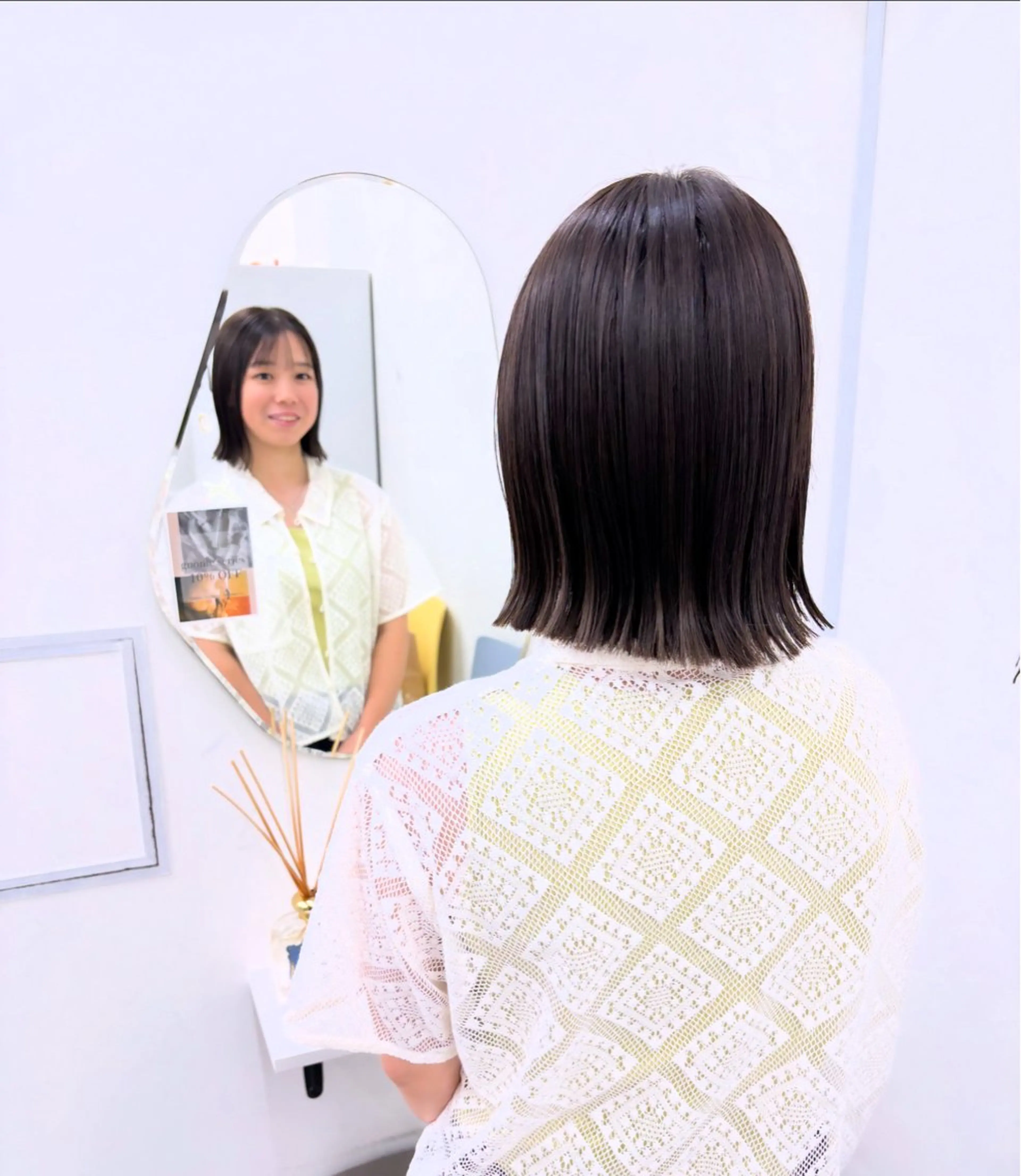 ミディアム カラー カット ヘアカラー トリートメント 似合わせ美髪ヘア✨ 天王寺．阿倍野🌈のヘアスタイル