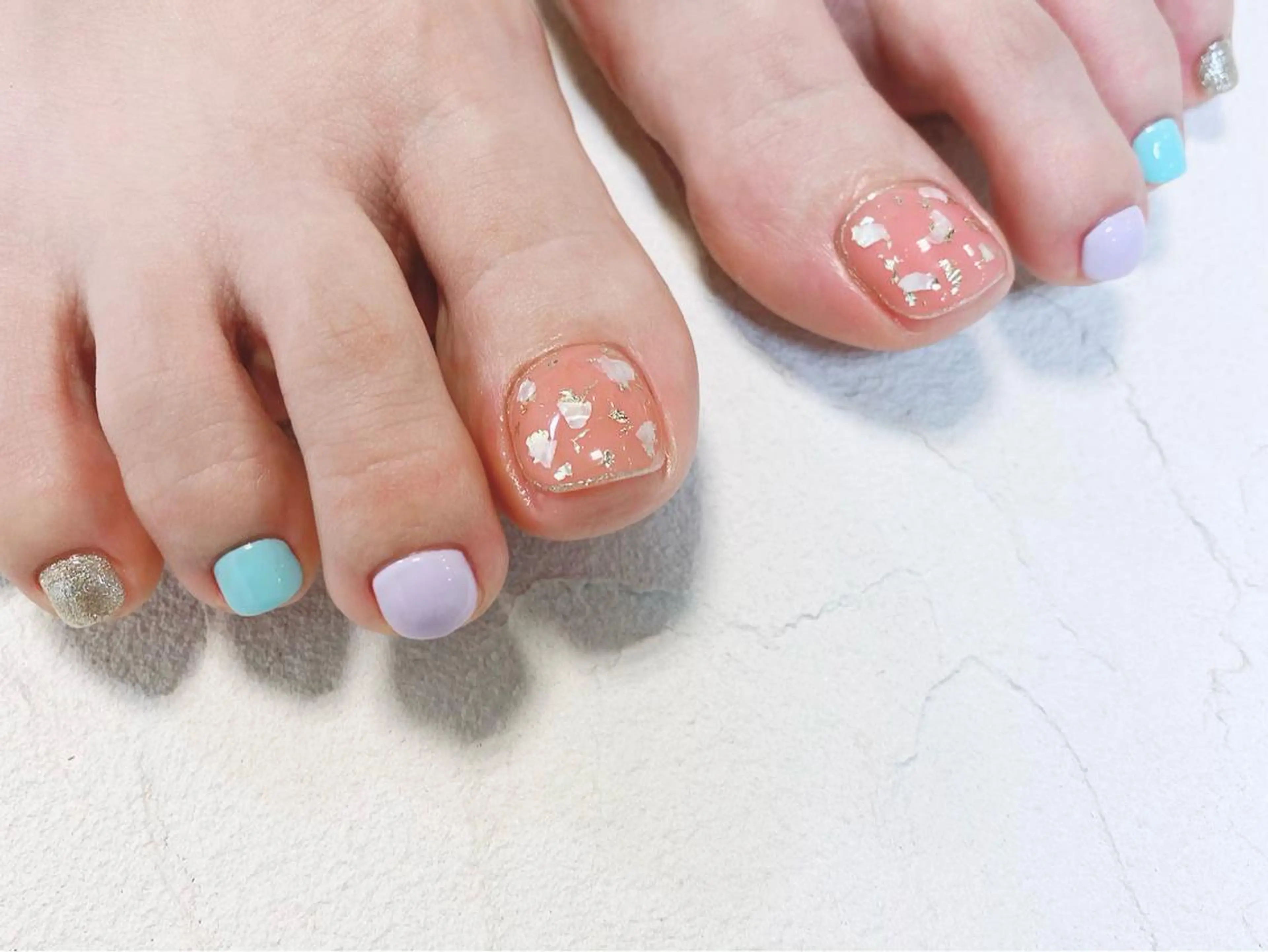 ご新規様限定❣️定額フットネイルコースA🦶他店様オフ有り・ドライケア込み・フットバス付の写真