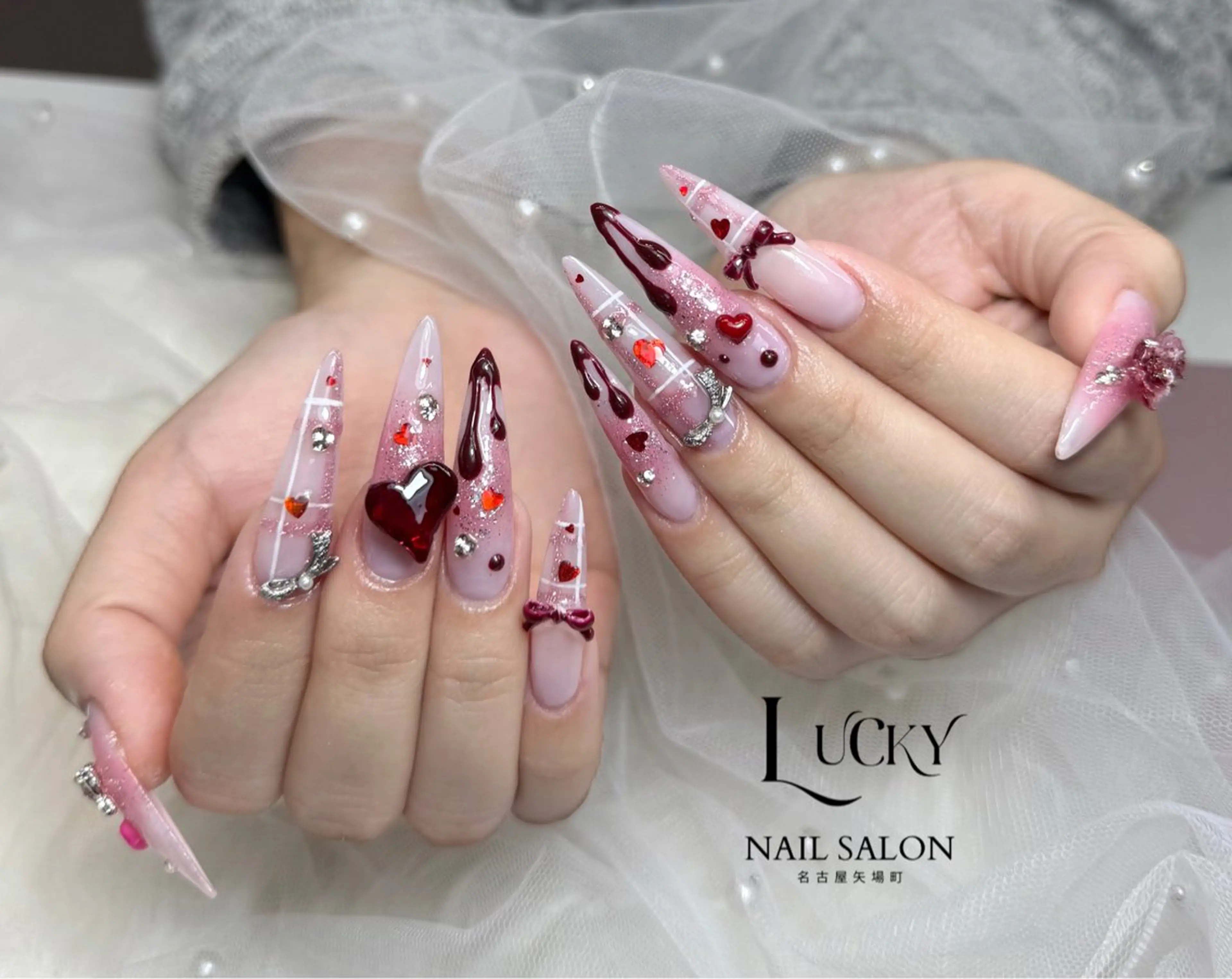 ネイル バレンタイン ハンドネイル Lucky Nail Salonのネイルデザイン