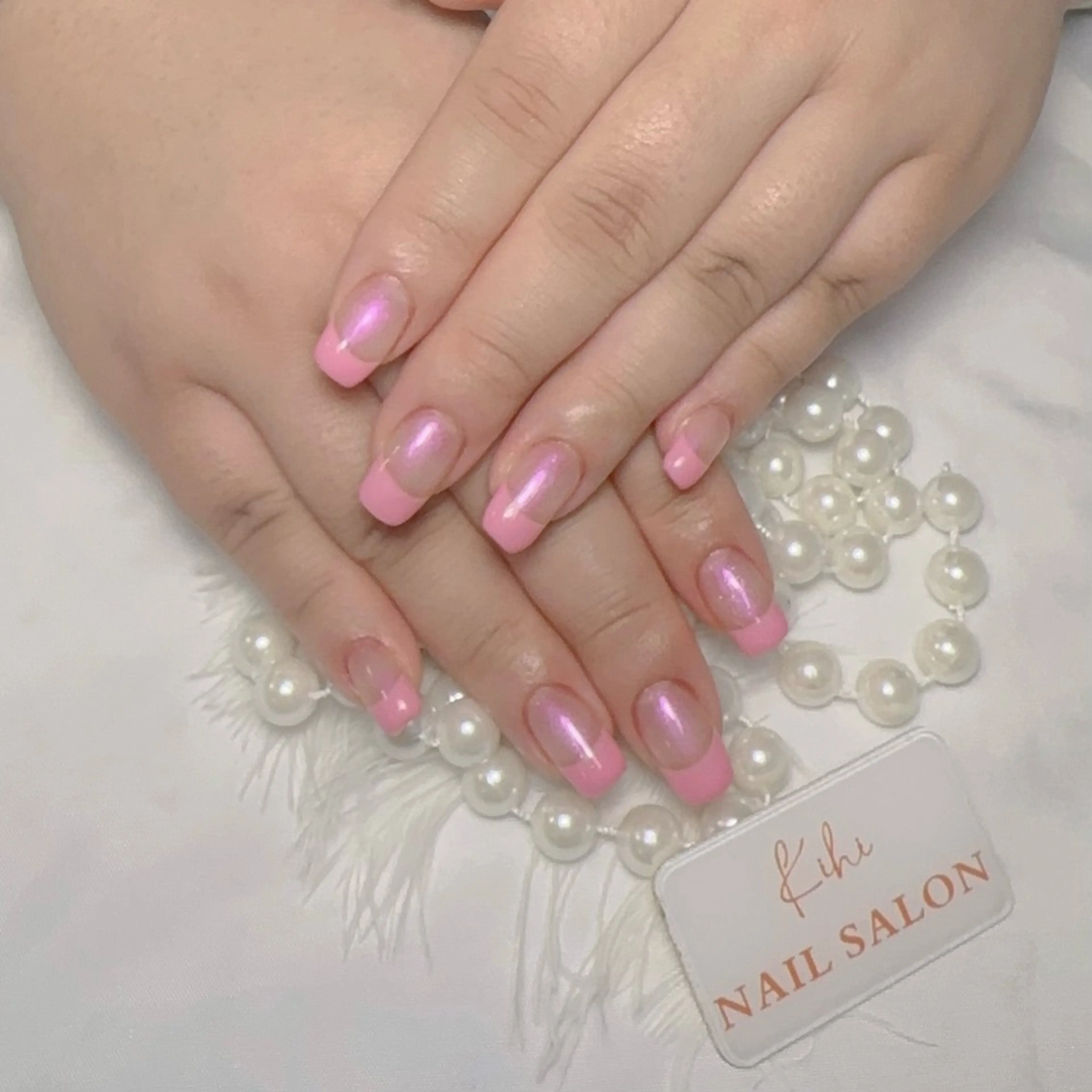 ネイル アートネイル フレンチネイル ジェルネイル グラデーション 韓国ネイル ハンドネイル ハンドケア さくら💮💮 【オフ無料】のネイルデザイン