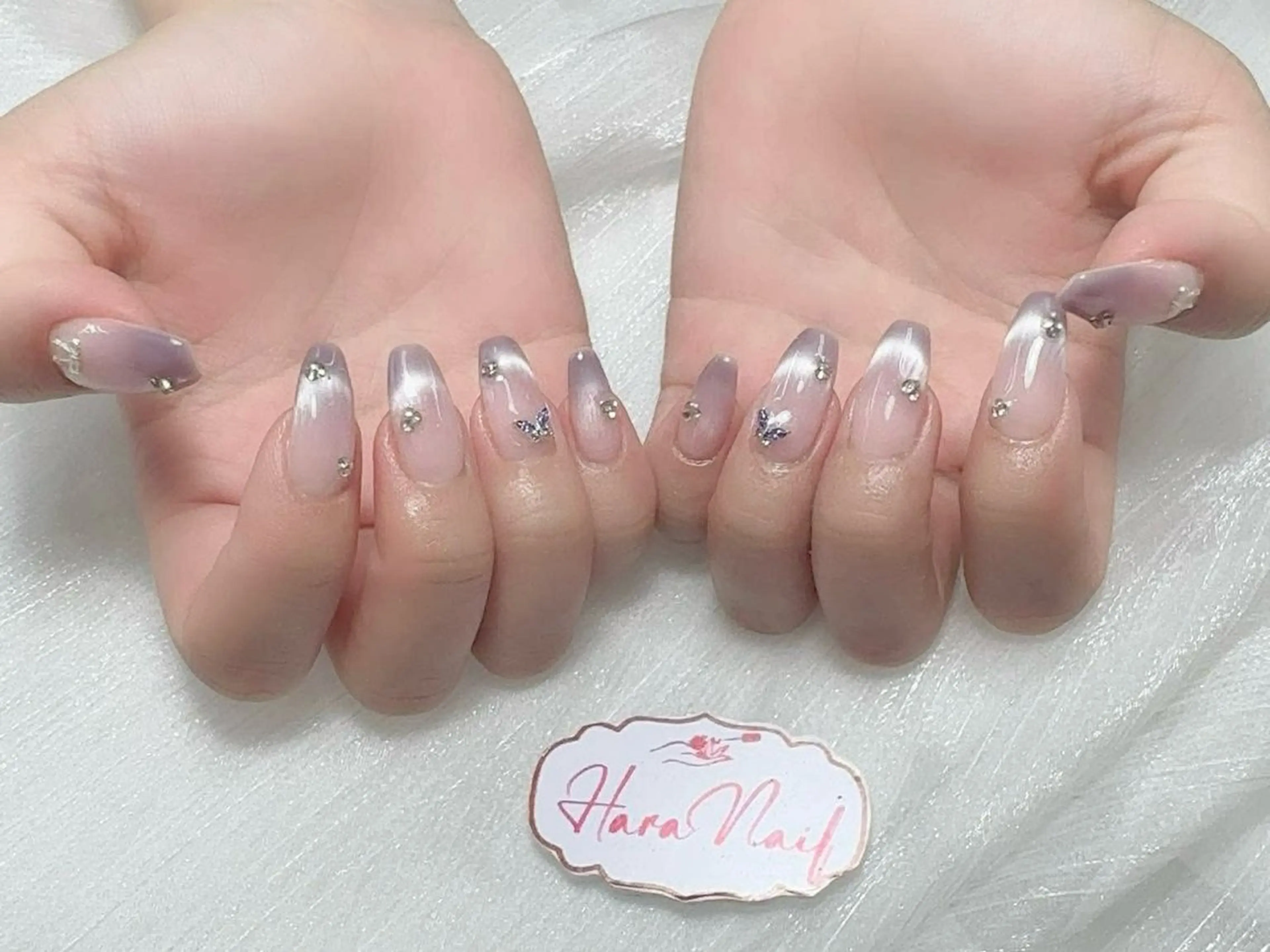 ネイル フレンチネイル グラデーション 韓国ネイル マグネットネイル ミラーネイル ハンドネイル ハンドケア Hara Nail 【持ち込みOK】のネイルデザイン