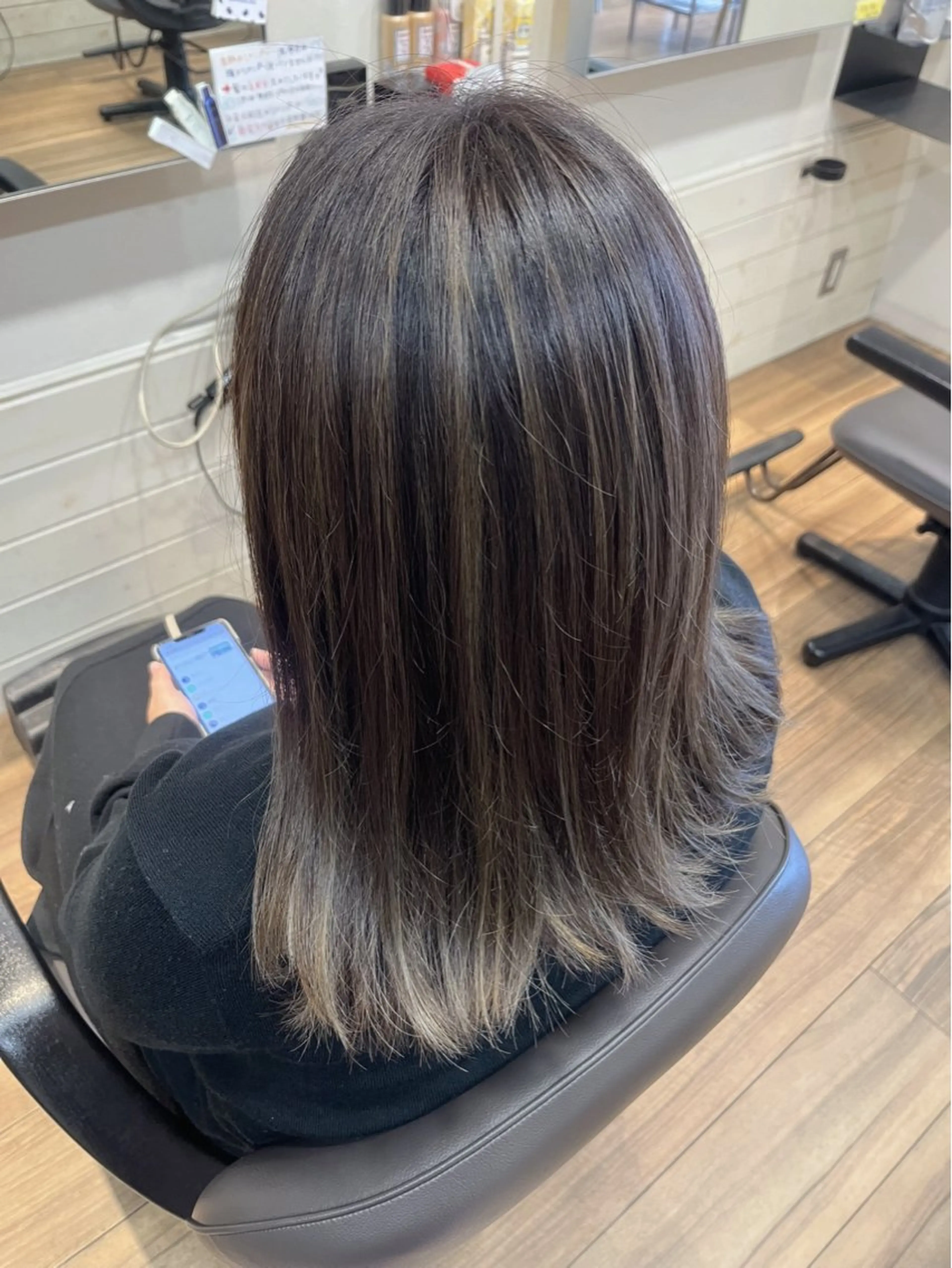 ミディアム カラー ヘアカラー トリートメント okuda yuukiのヘアスタイル