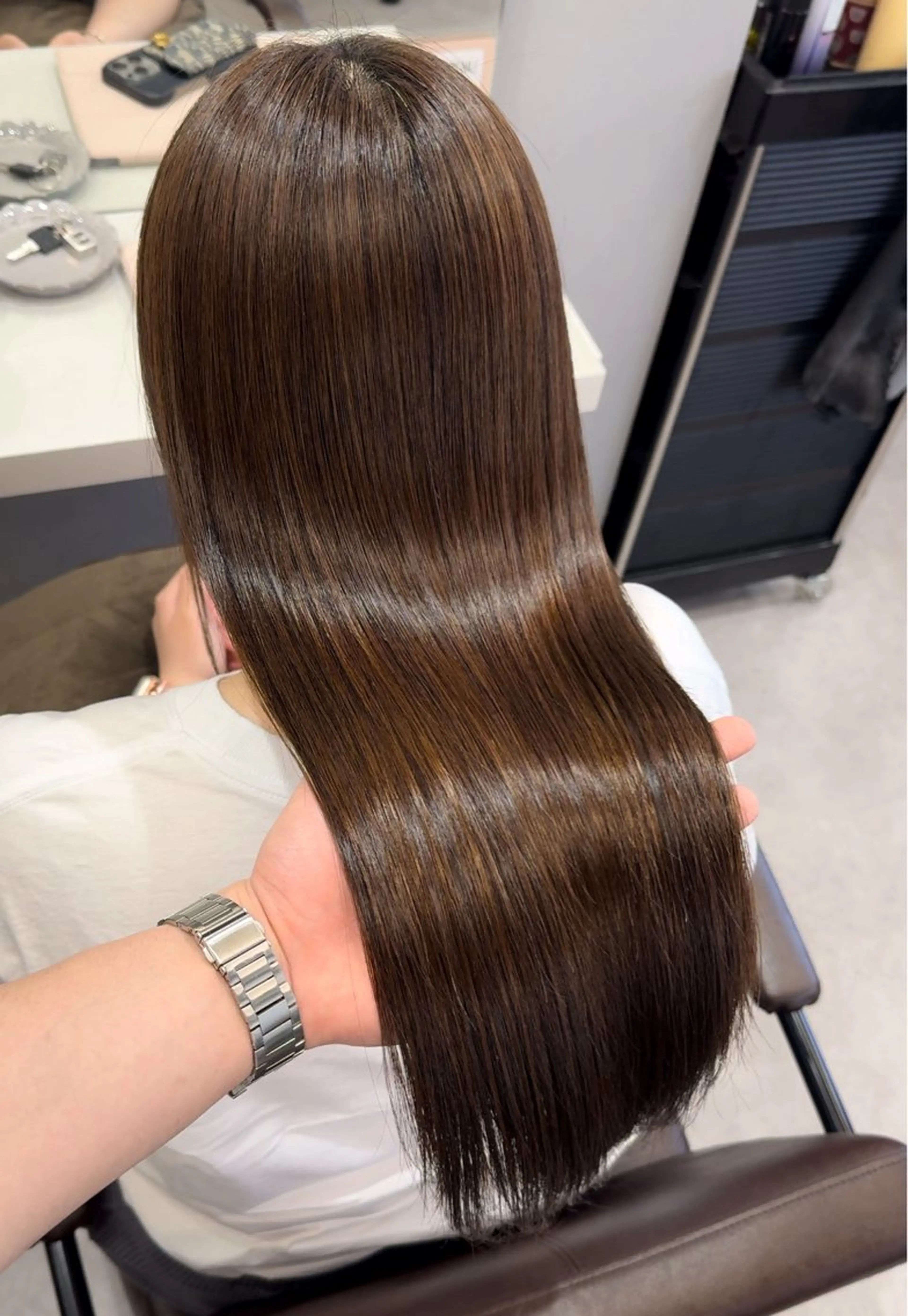 ロング 髪質改善 縮毛矯正 トリートメント 酸性ストレート 髪質改善×縮毛矯正 Core 片山健太のヘアスタイル