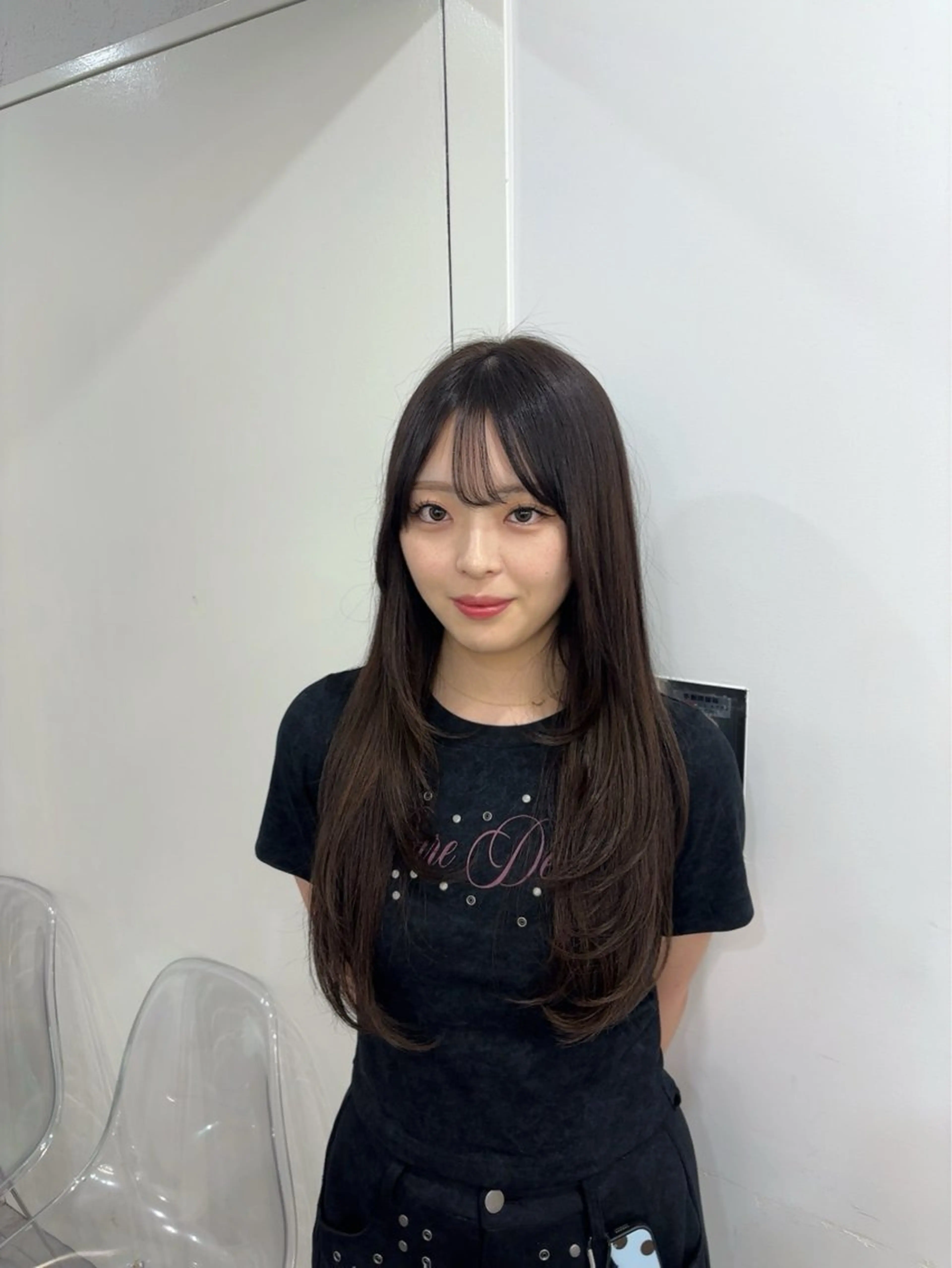 ロング カラー グレージュ ヘアカラー Core茶屋町 HINATA🫧のヘアスタイル