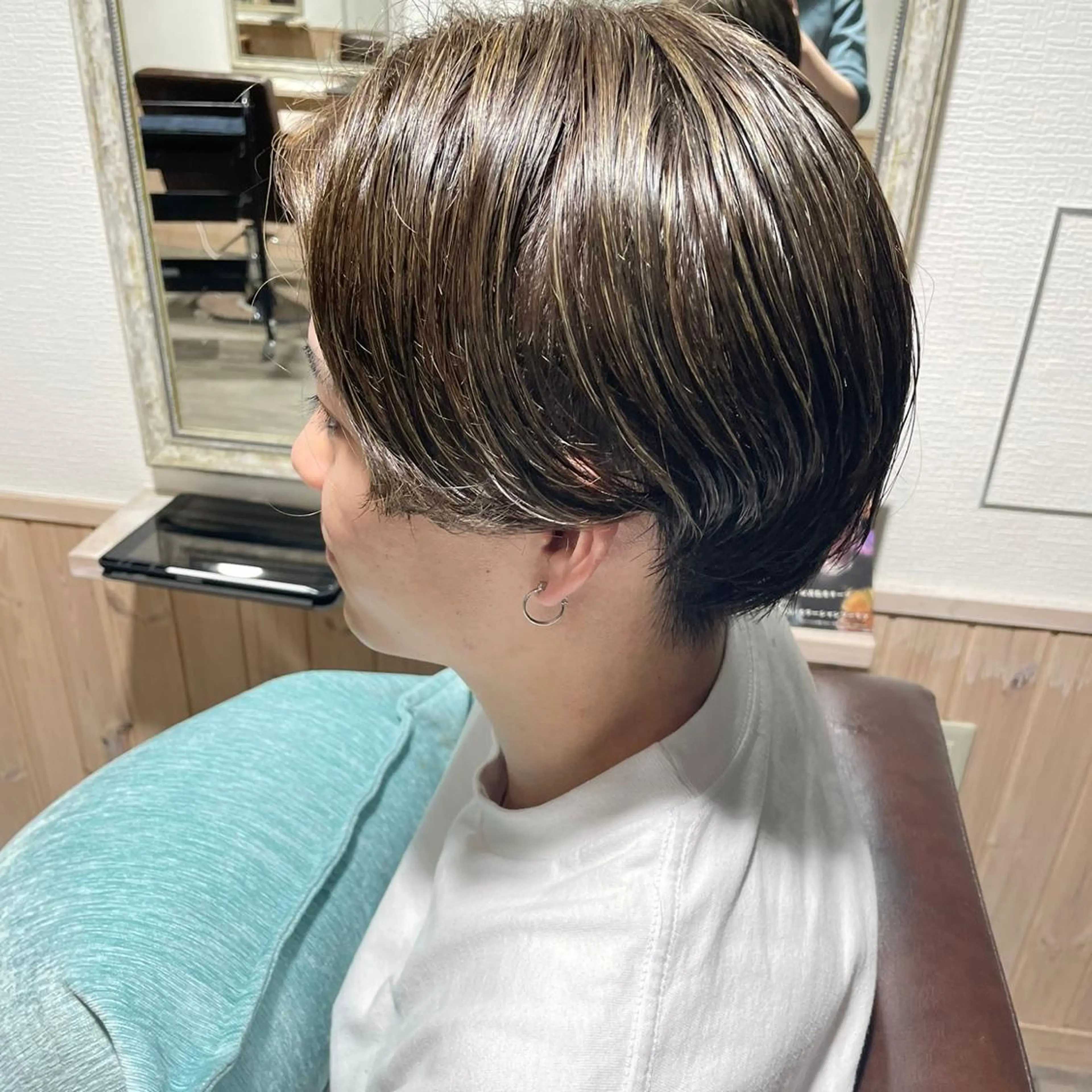 ショート ハイライト ヘアカラー ♡透明感/艶カラー/ M a I ♡のヘアスタイル