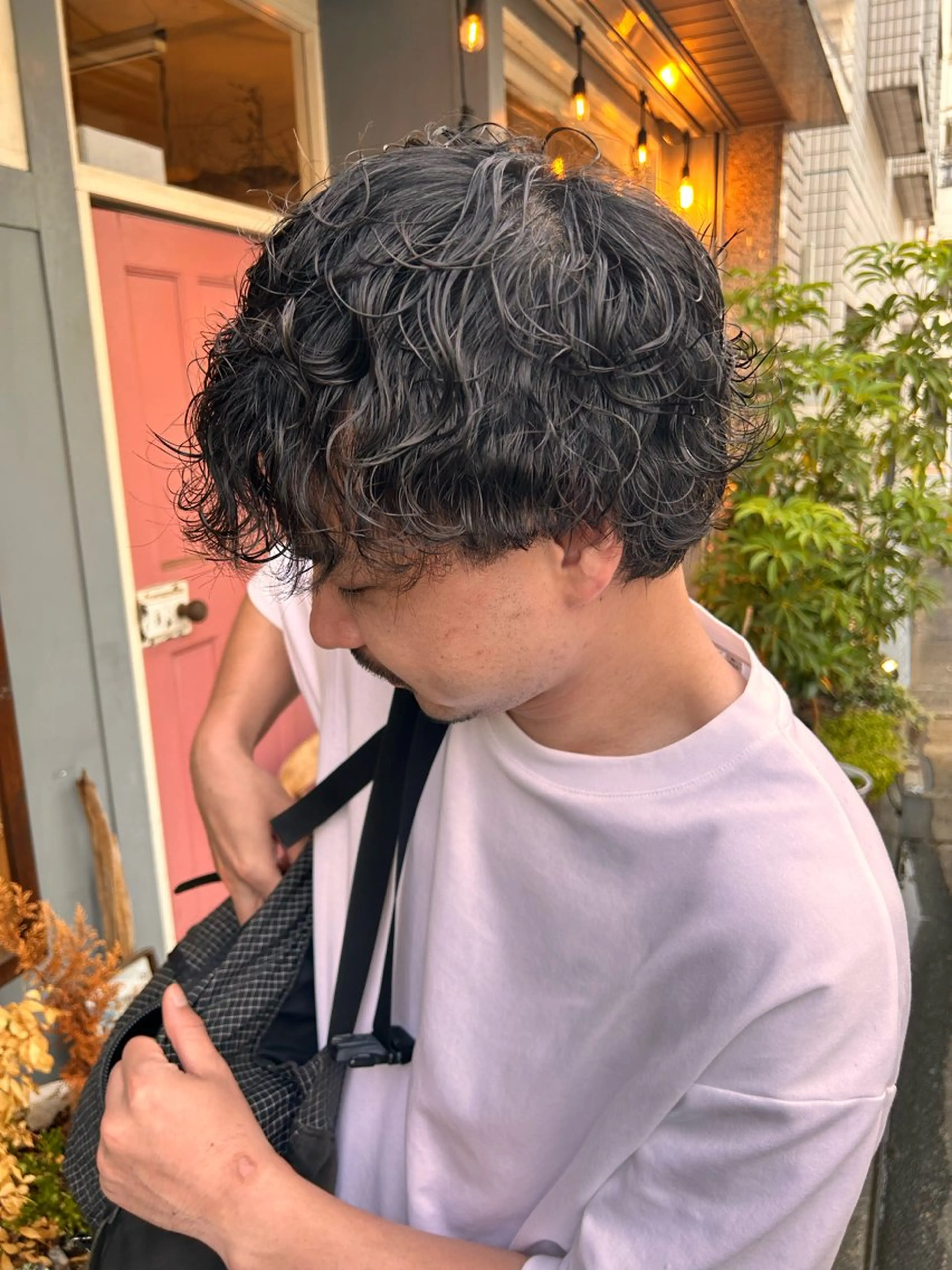 ショート パーマ メンズ メンズパーマ ニュアンスパーマ カット パーマ 清水千優/パーマ/ メンズパーマのヘアスタイル