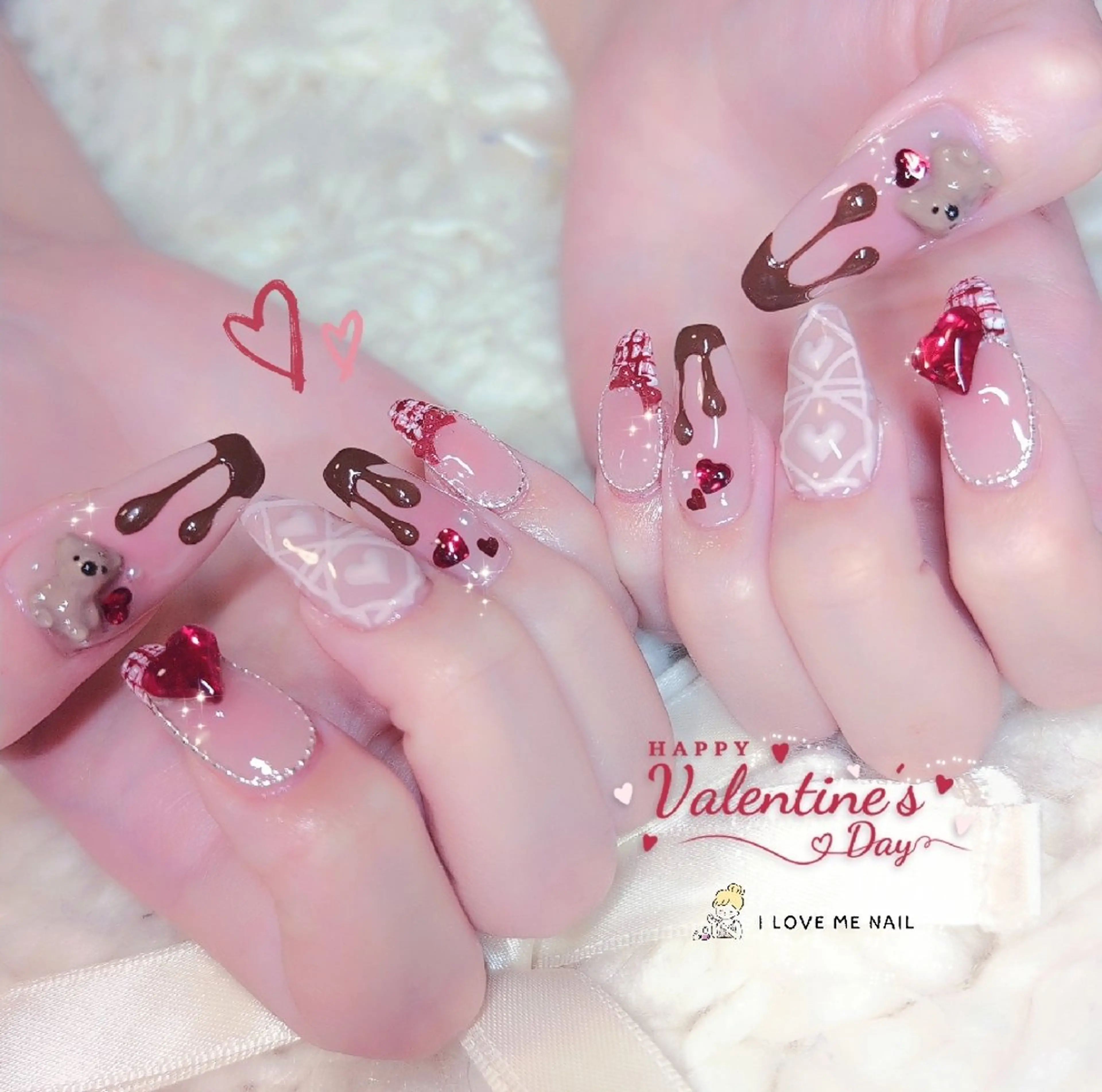 ネイル 長さ出し ジェルネイル 韓国ネイル マグネットネイル ニュアンスネイル ハンドネイル I LOVE ME NAIL.｡.:*♡のネイルデザイン