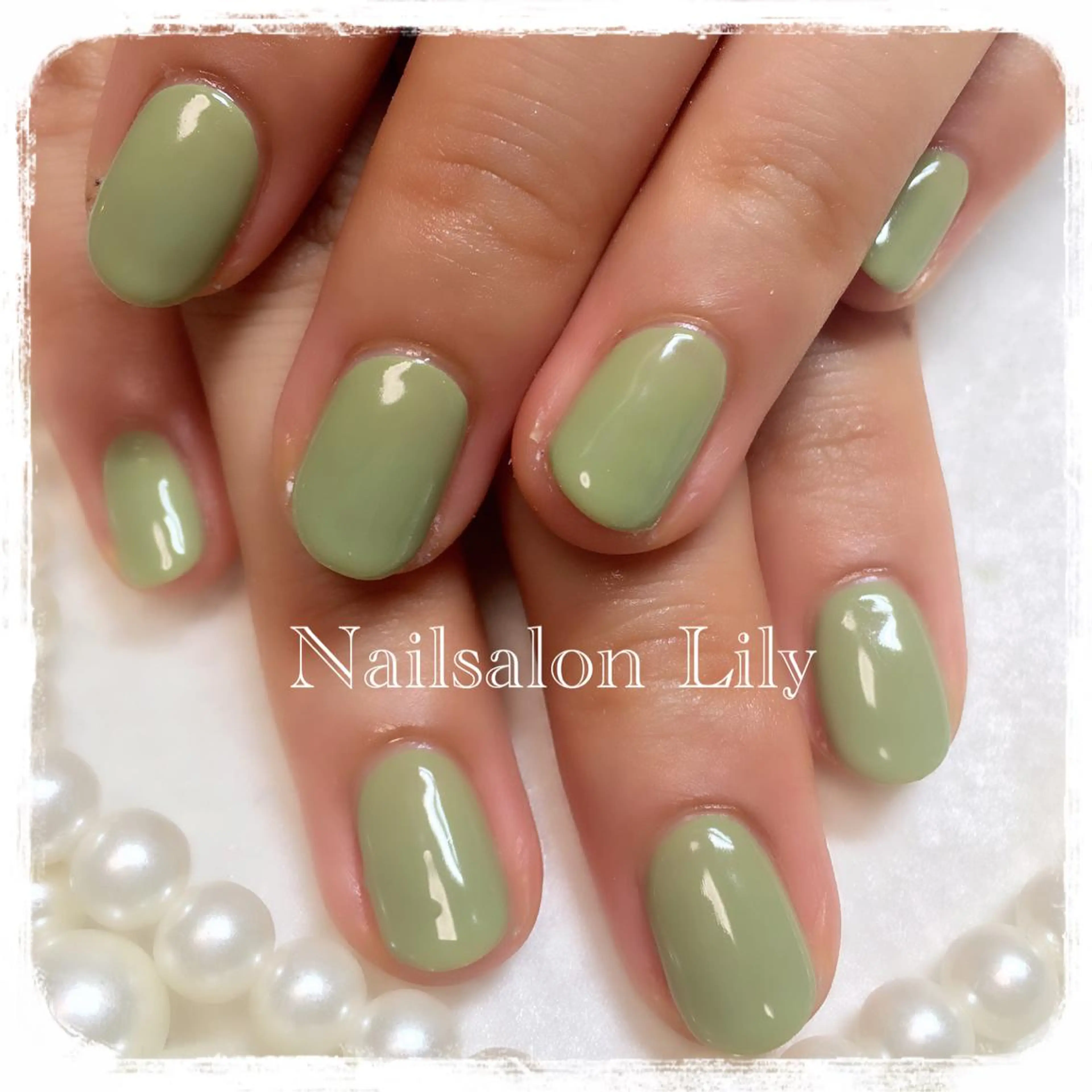 ネイル ピスタチオネイル Lily*nail 🌻Mii🌻のネイルデザイン