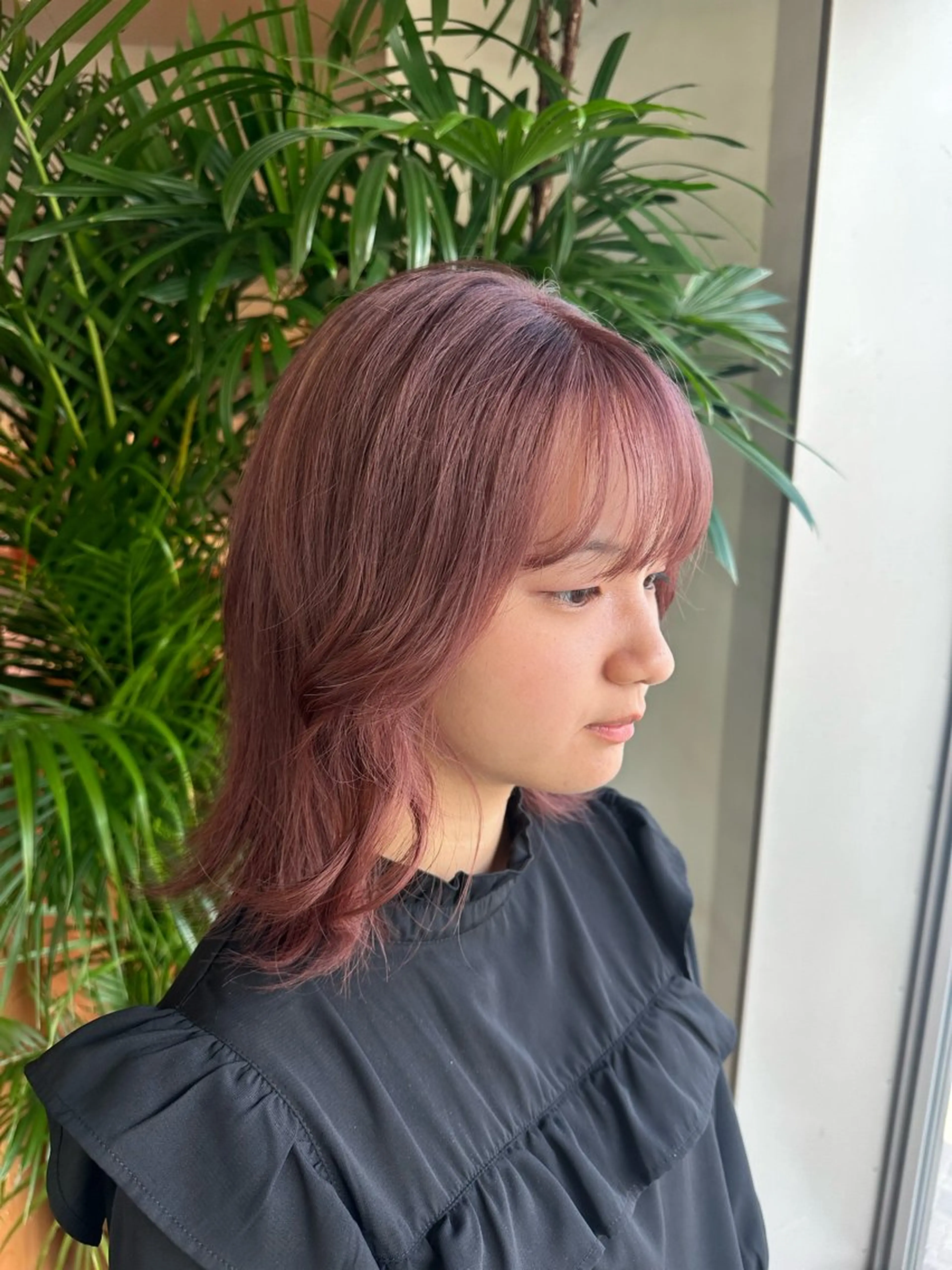 カラー ベージュカラー ピンクカラー ピンクベージュ ヘアカラー トリートメント ブリーチカラー/ わきたちえ🌻のヘアスタイル