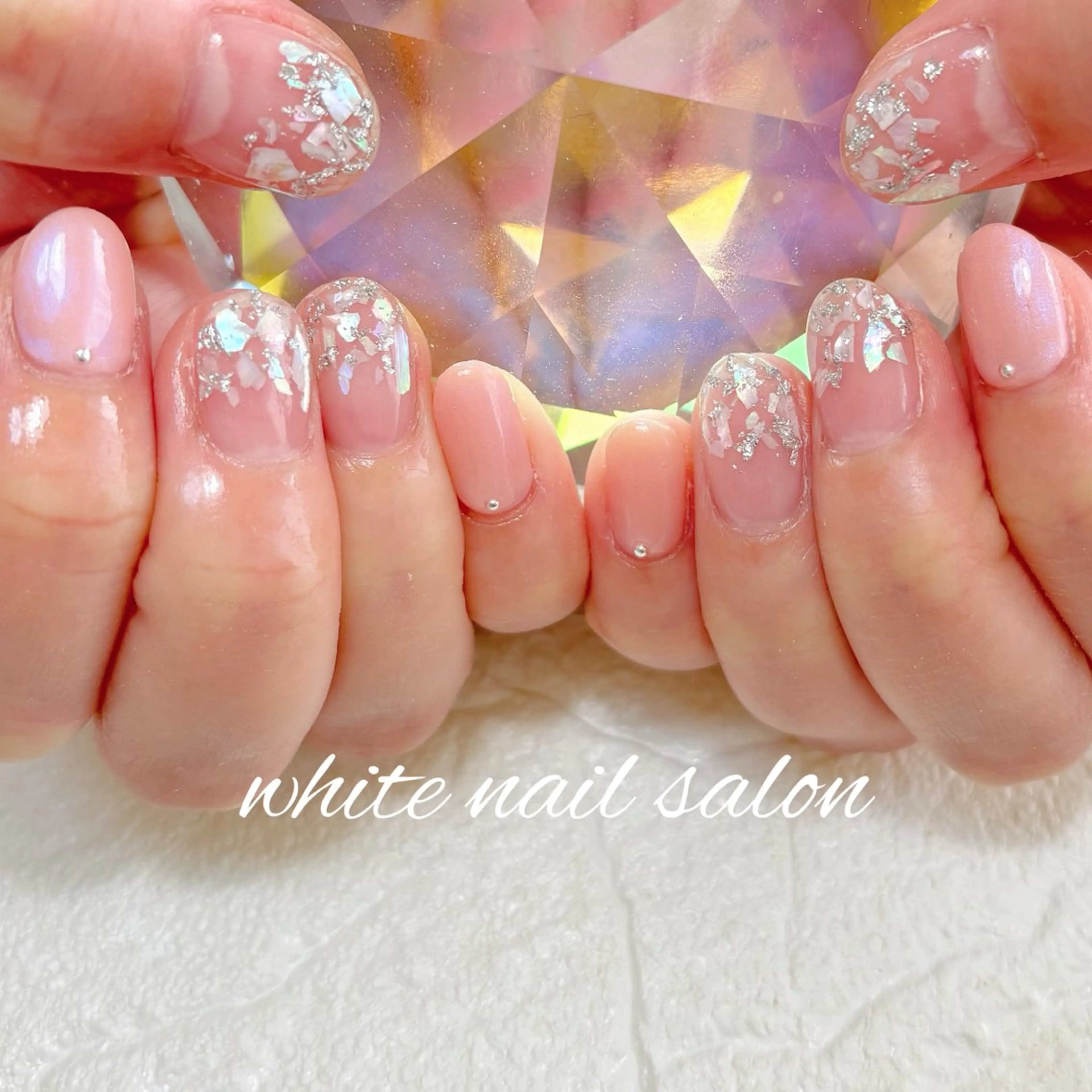 ネイル フットネイル ホワイト ハンドネイル white nail salonのネイルデザイン