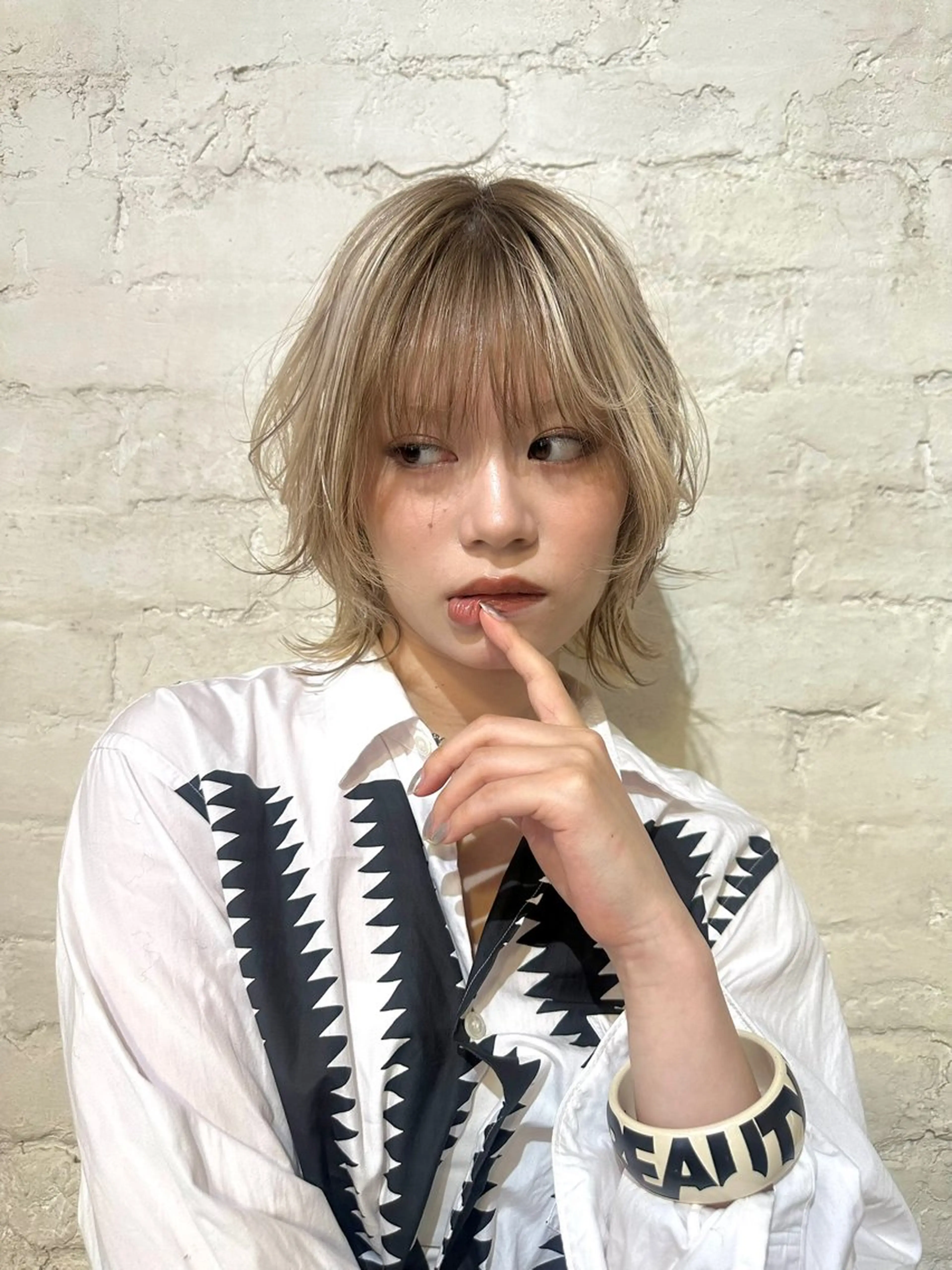 ショート ヘアカラー 似合わせカット ハイトーン/北村優人のヘアスタイル