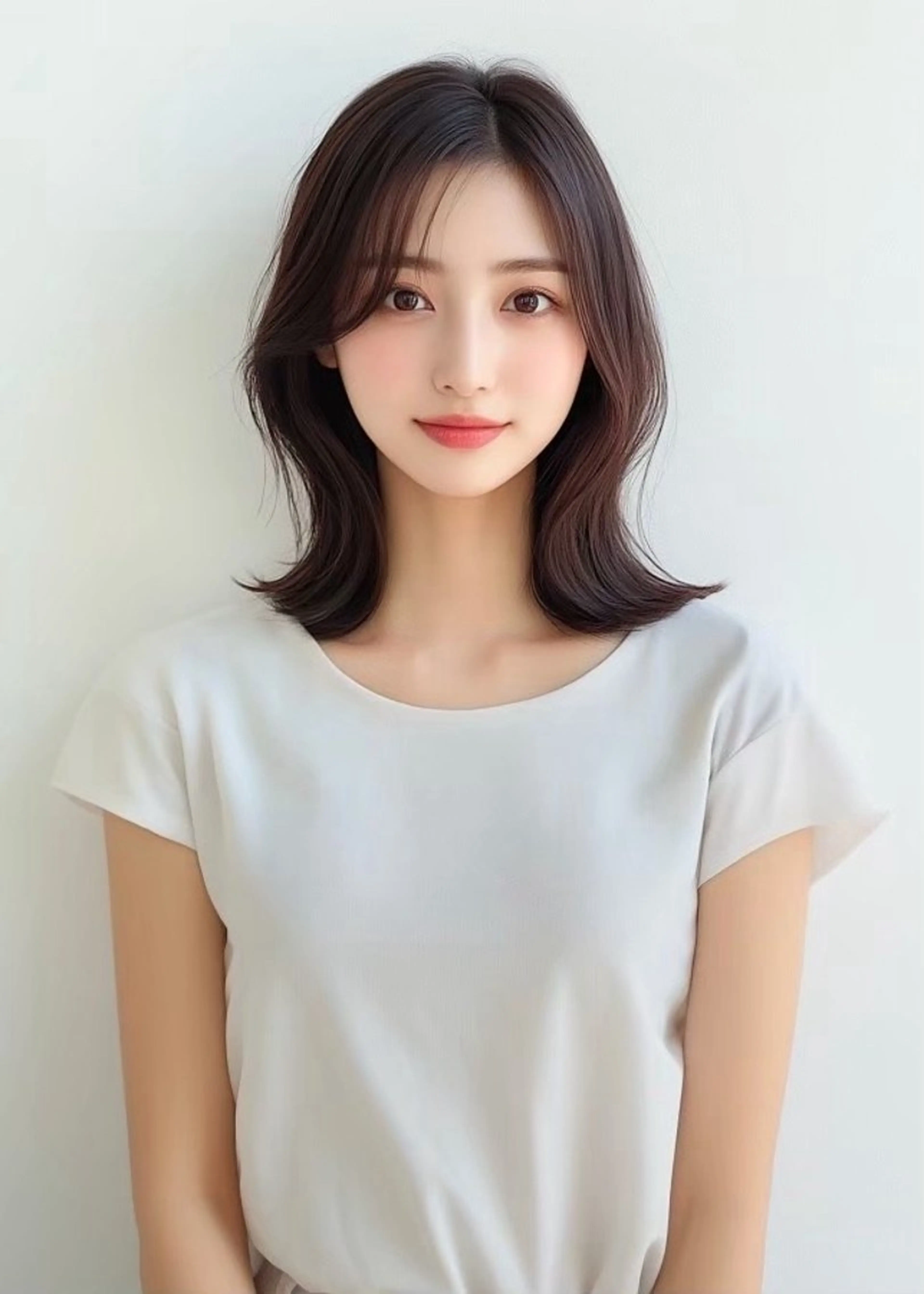 ミディアム 韓国風/髪質改善/ ナガヤアキラのヘアスタイル