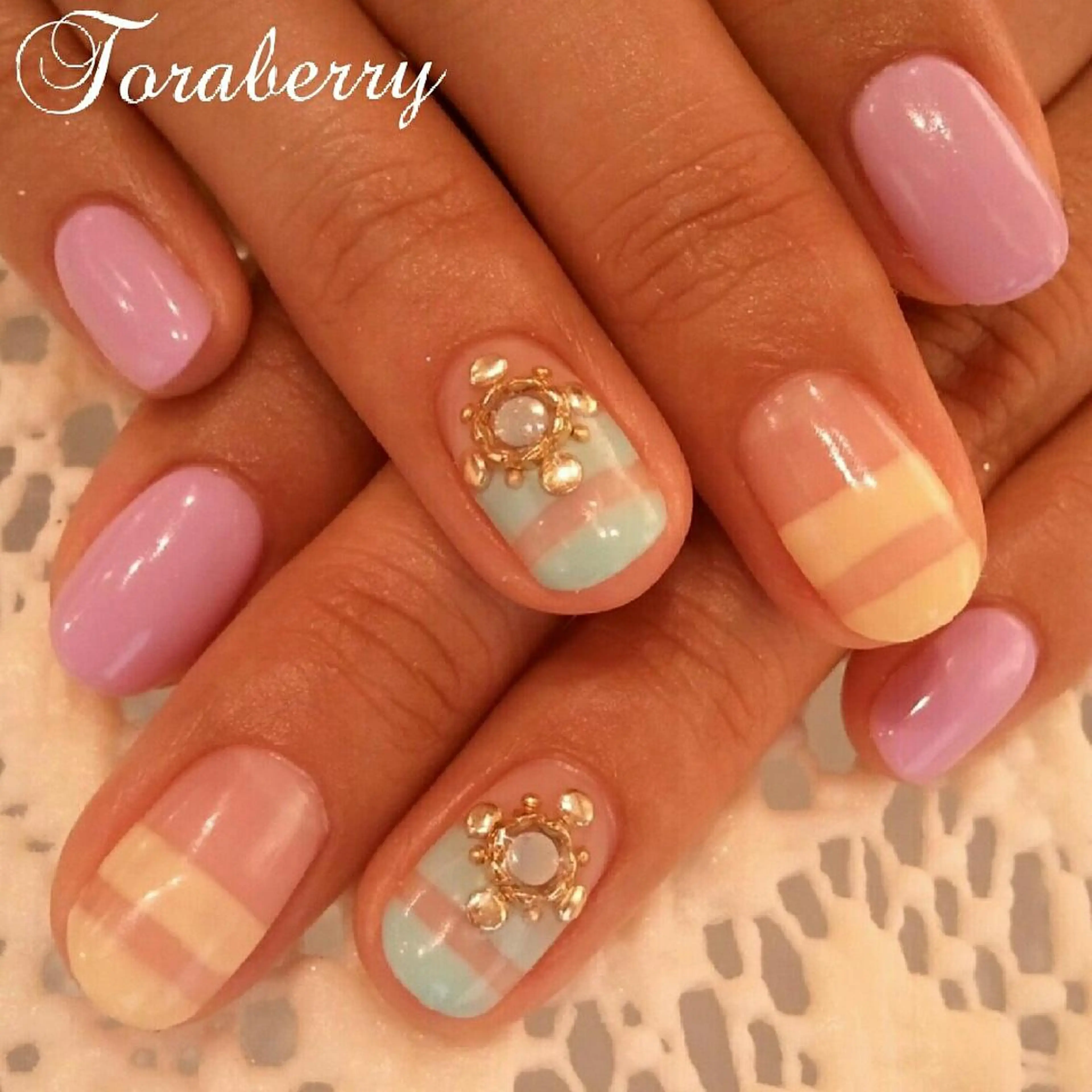 ネイル ボーダー ネイリスト なつみのネイルデザイン