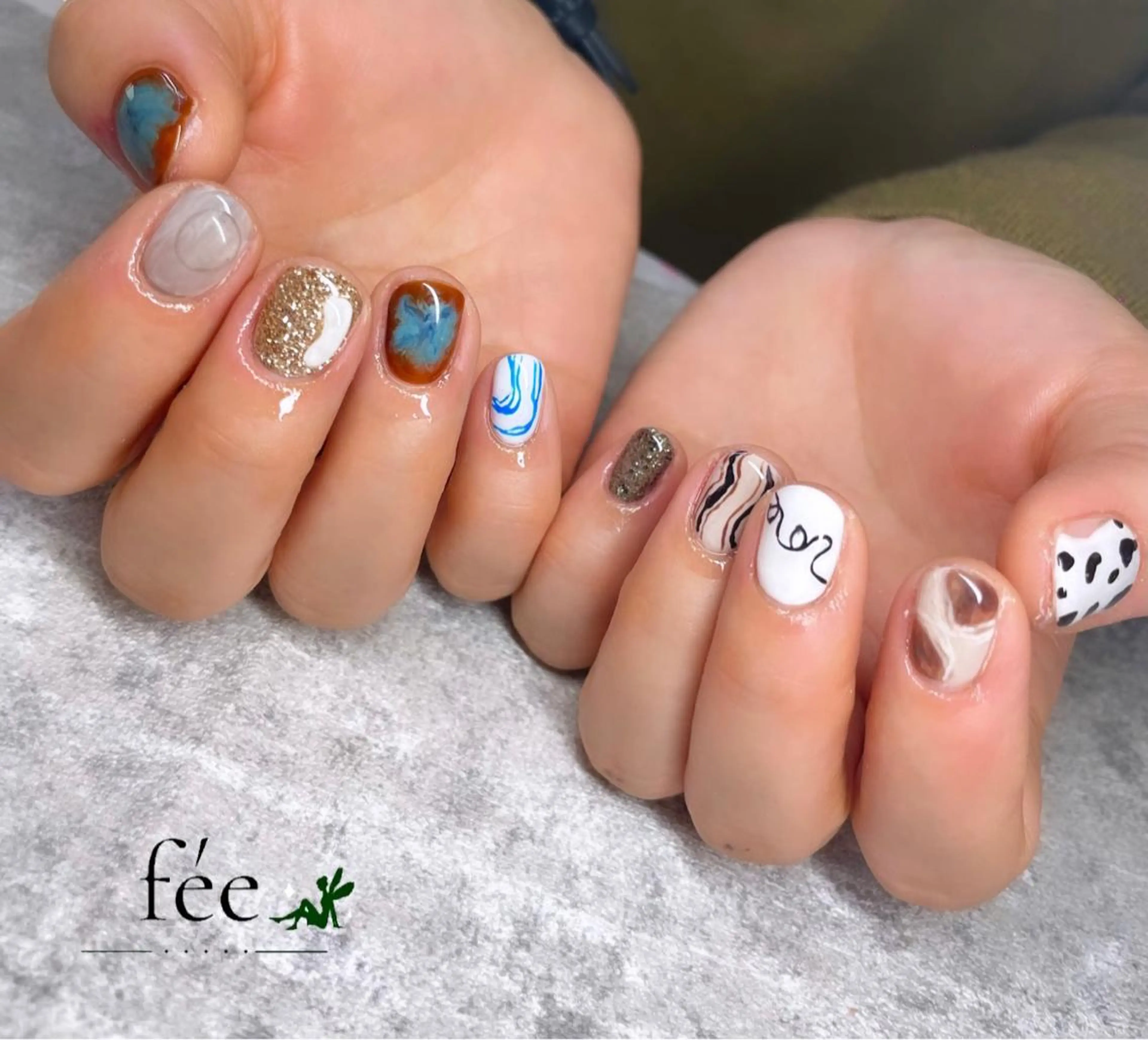 ネイル アートネイル フットネイル ジェルネイル 韓国ネイル マグネットネイル ハンドネイル nail salon fee（フィー）のネイルデザイン