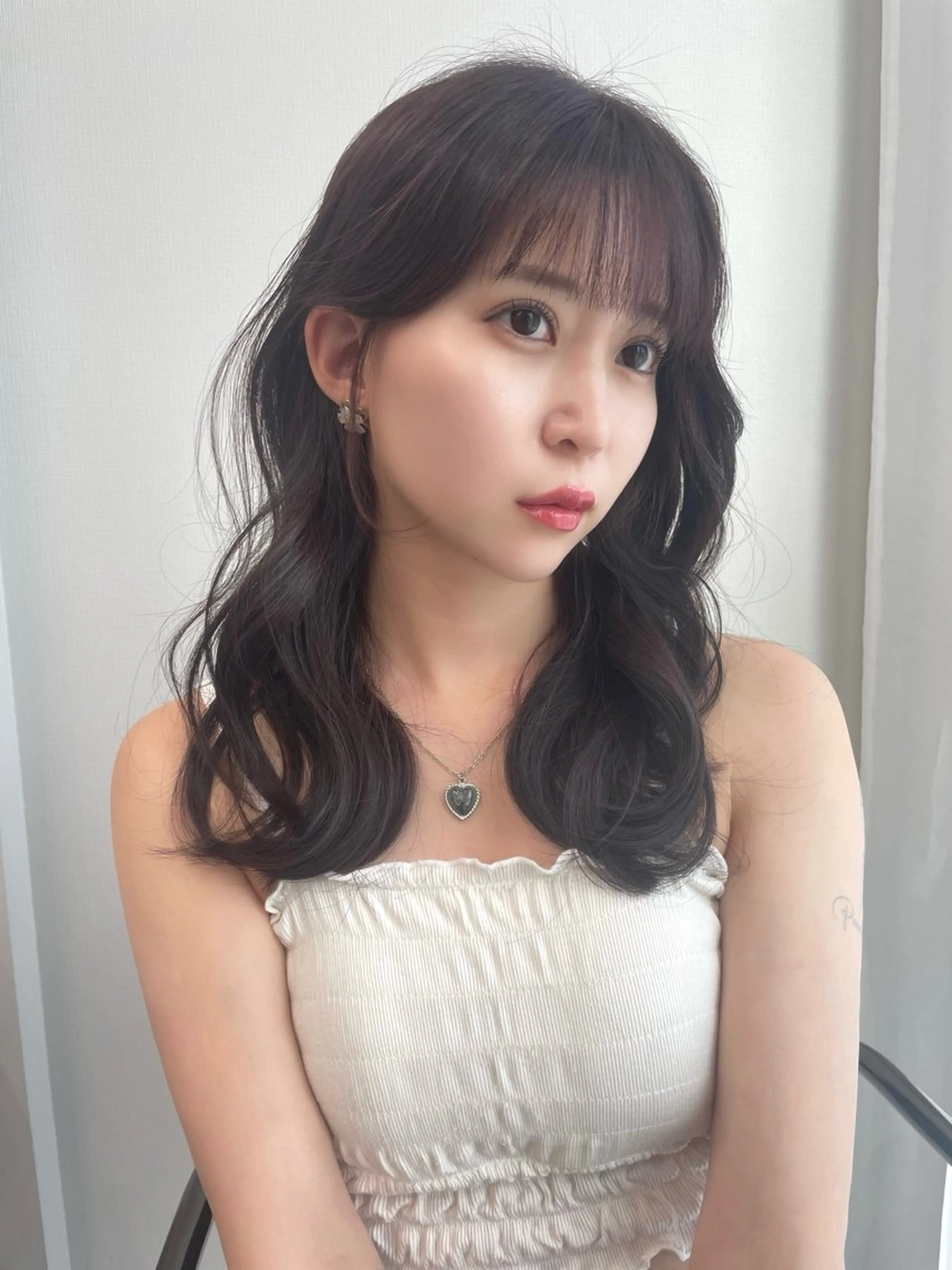 ロング カラー 透明感カラー カット ヘアカラー トリートメント 香月 元希のヘアスタイル