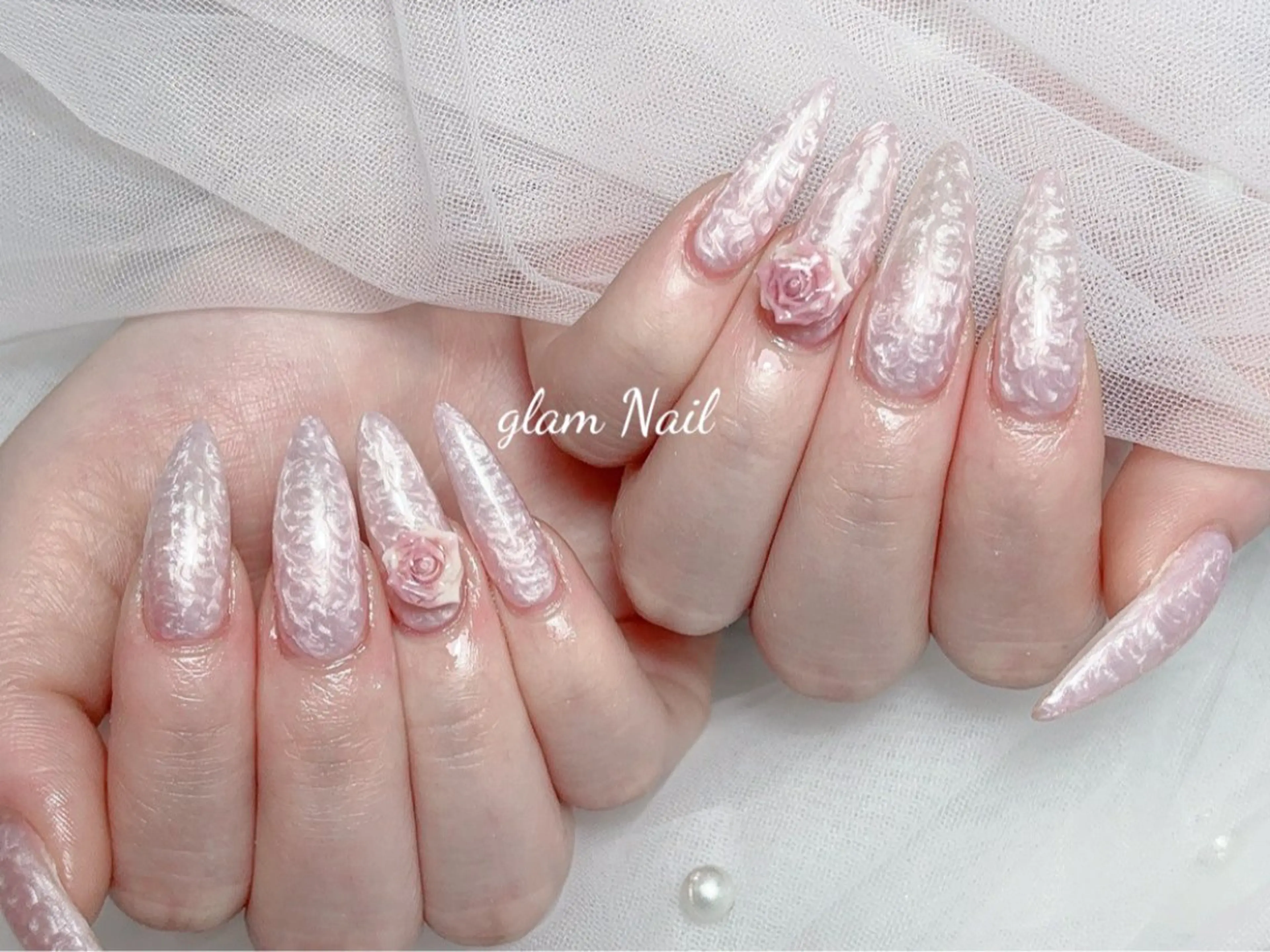 ネイル アートネイル 春ネイル グラム ネイルサロンのネイルデザイン