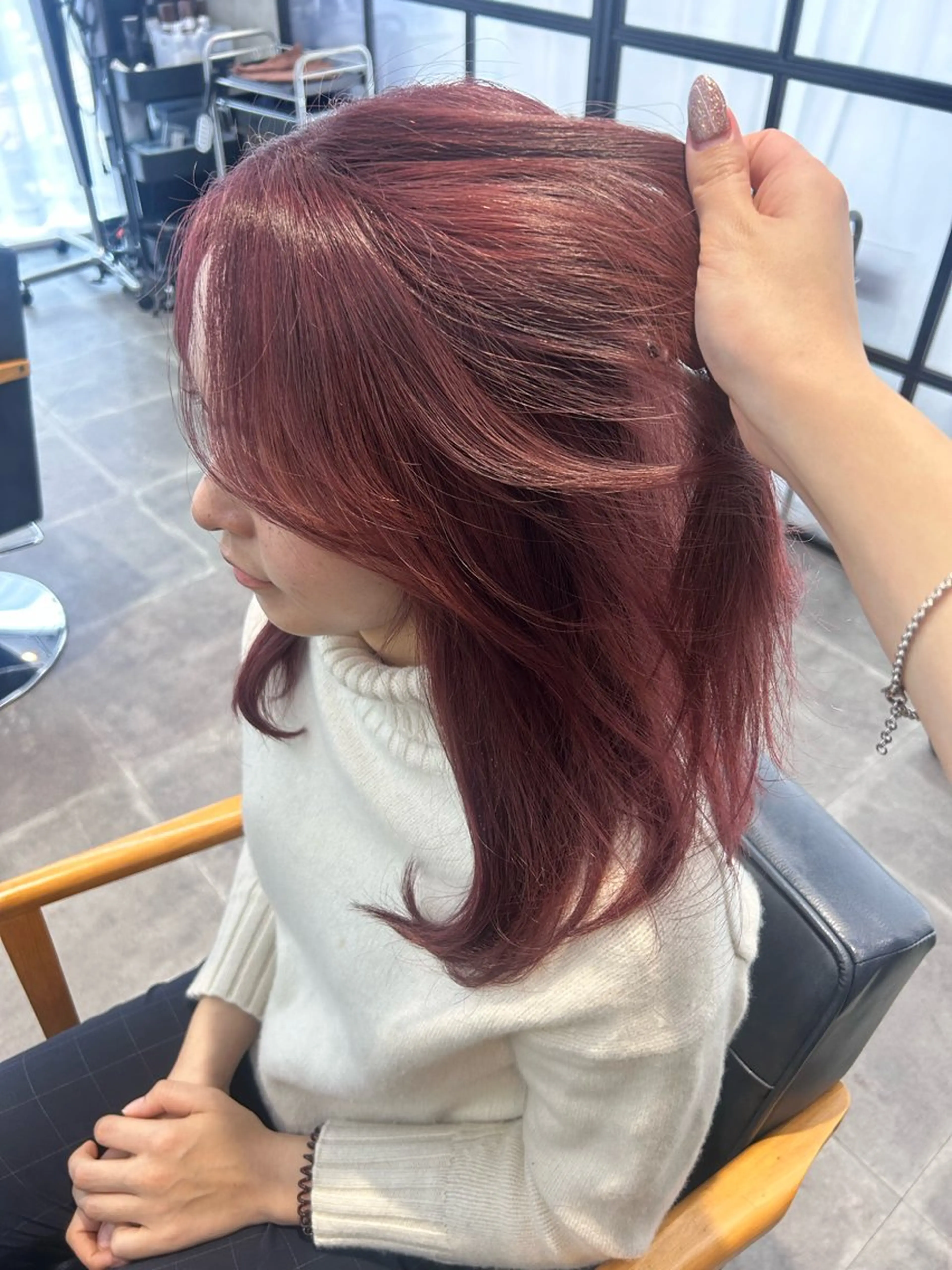 ミディアム カラー 韓国×髪質改善カラー 💎hinaのヘアスタイル