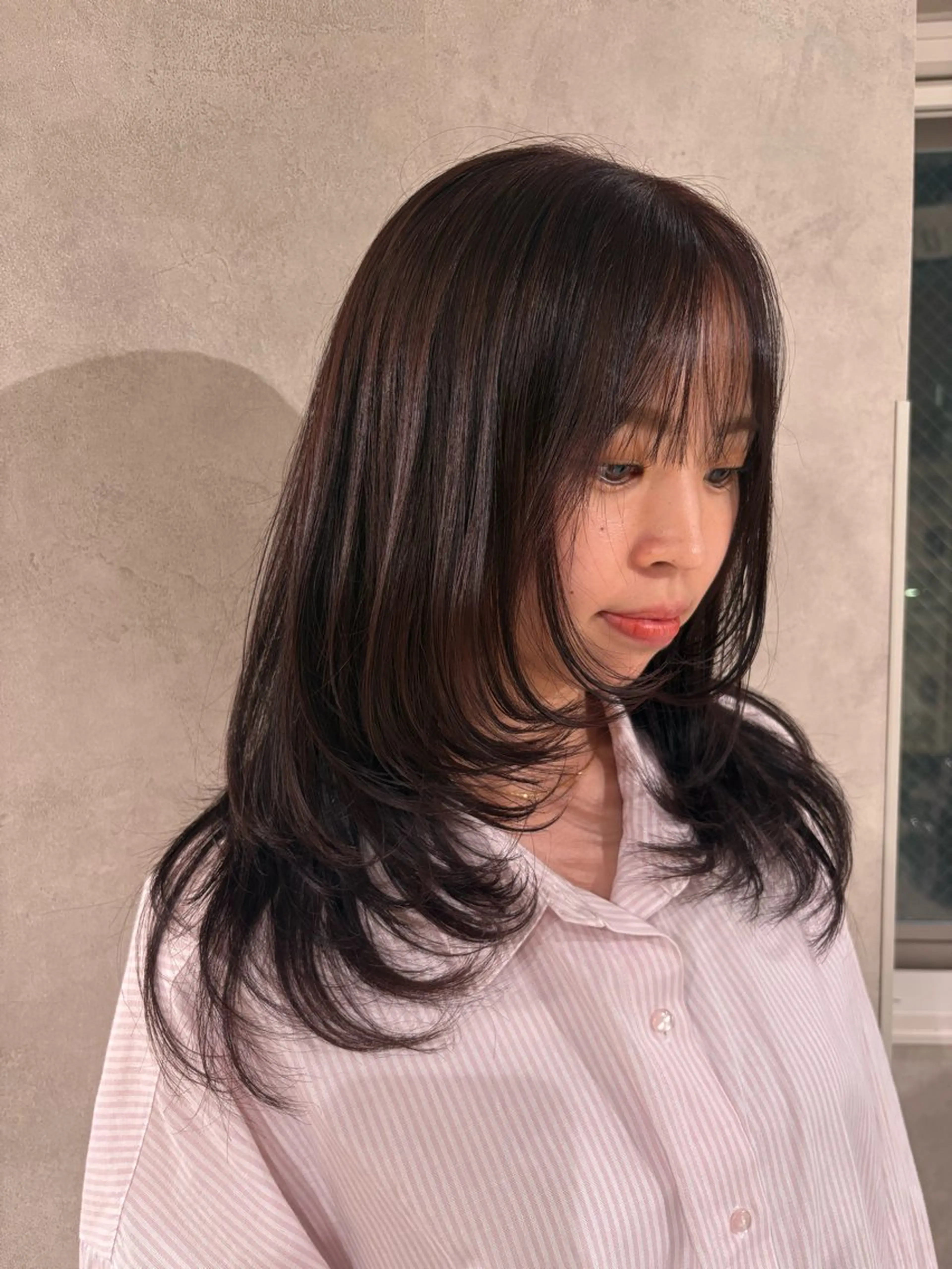 ロング レイヤーカット ヘアカラー 透明感カラー/海外風 レイヤー/mao🗽のヘアスタイル